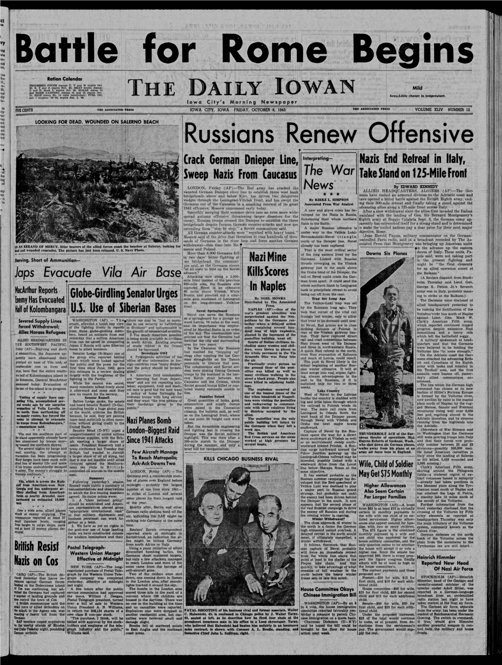 Daily Iowan (Iowa City, Iowa), 1943-10-08