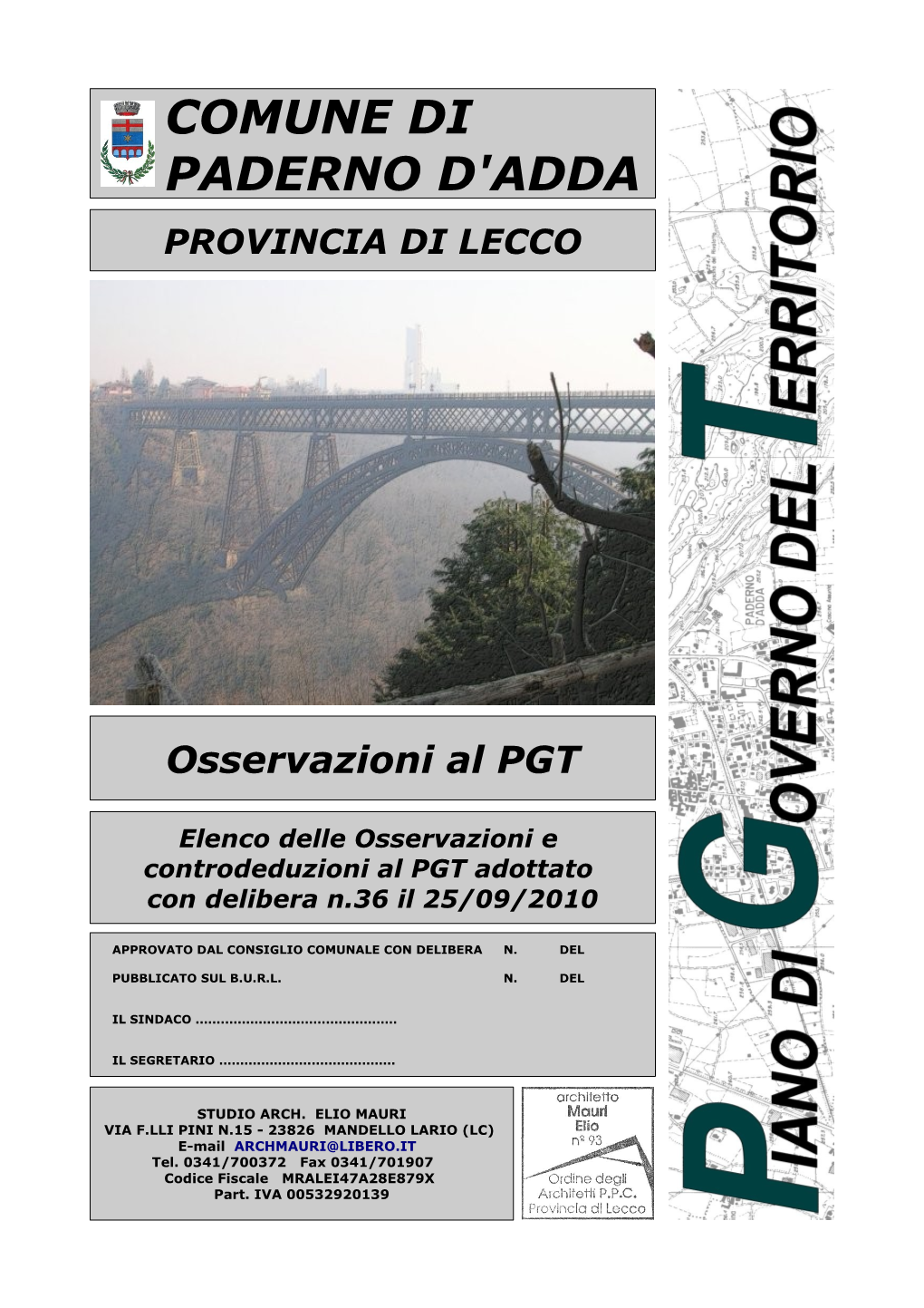 Comune Di Paderno D'adda Provincia Di Lecco