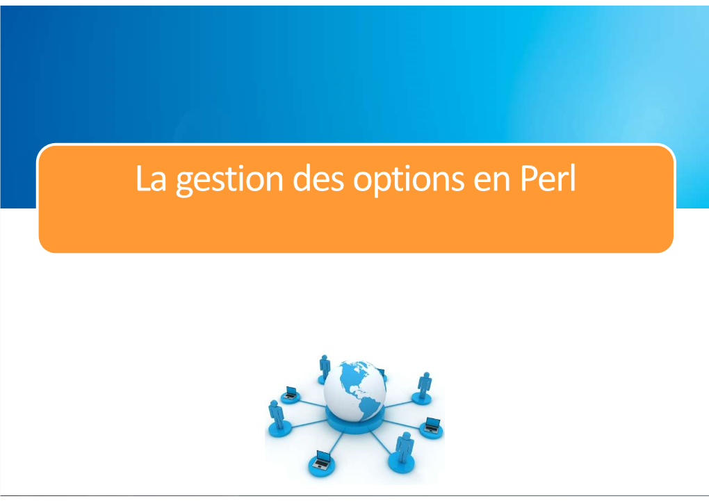 La Gestion Des Options En Perl Options En Perl