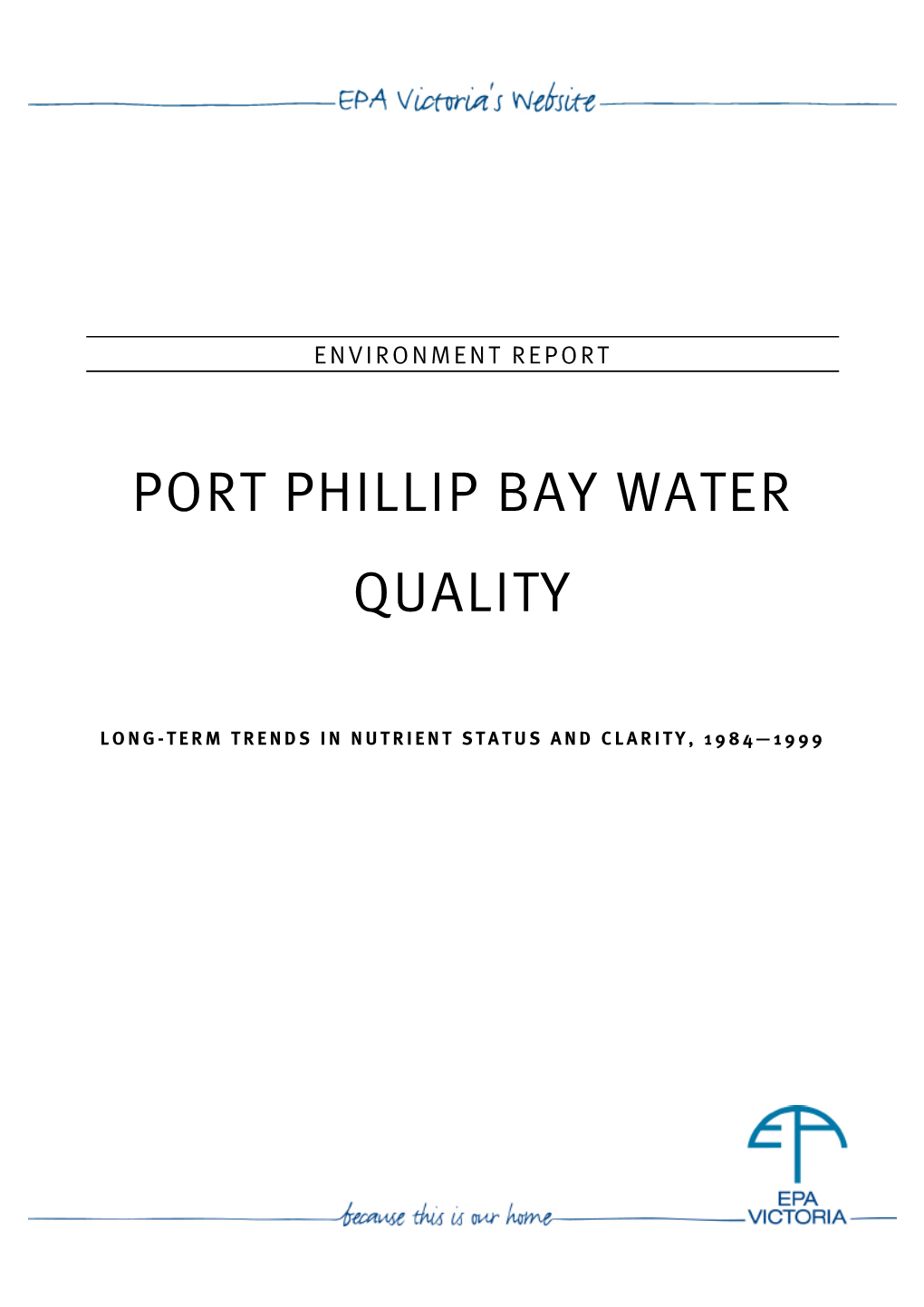 Port Phillip Bay Water Quality