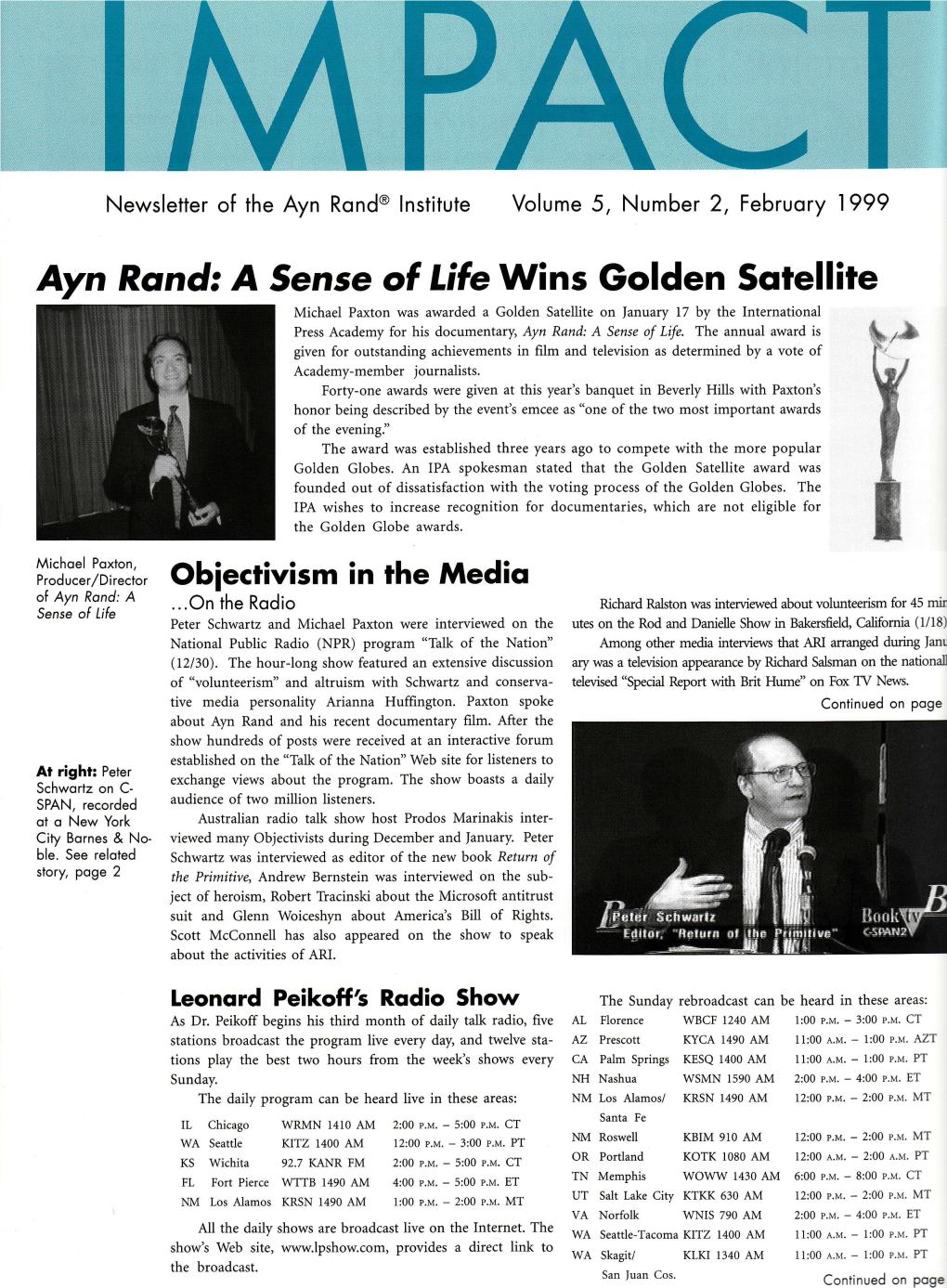 Ayn Rand: a Sense of Life Wins Golden