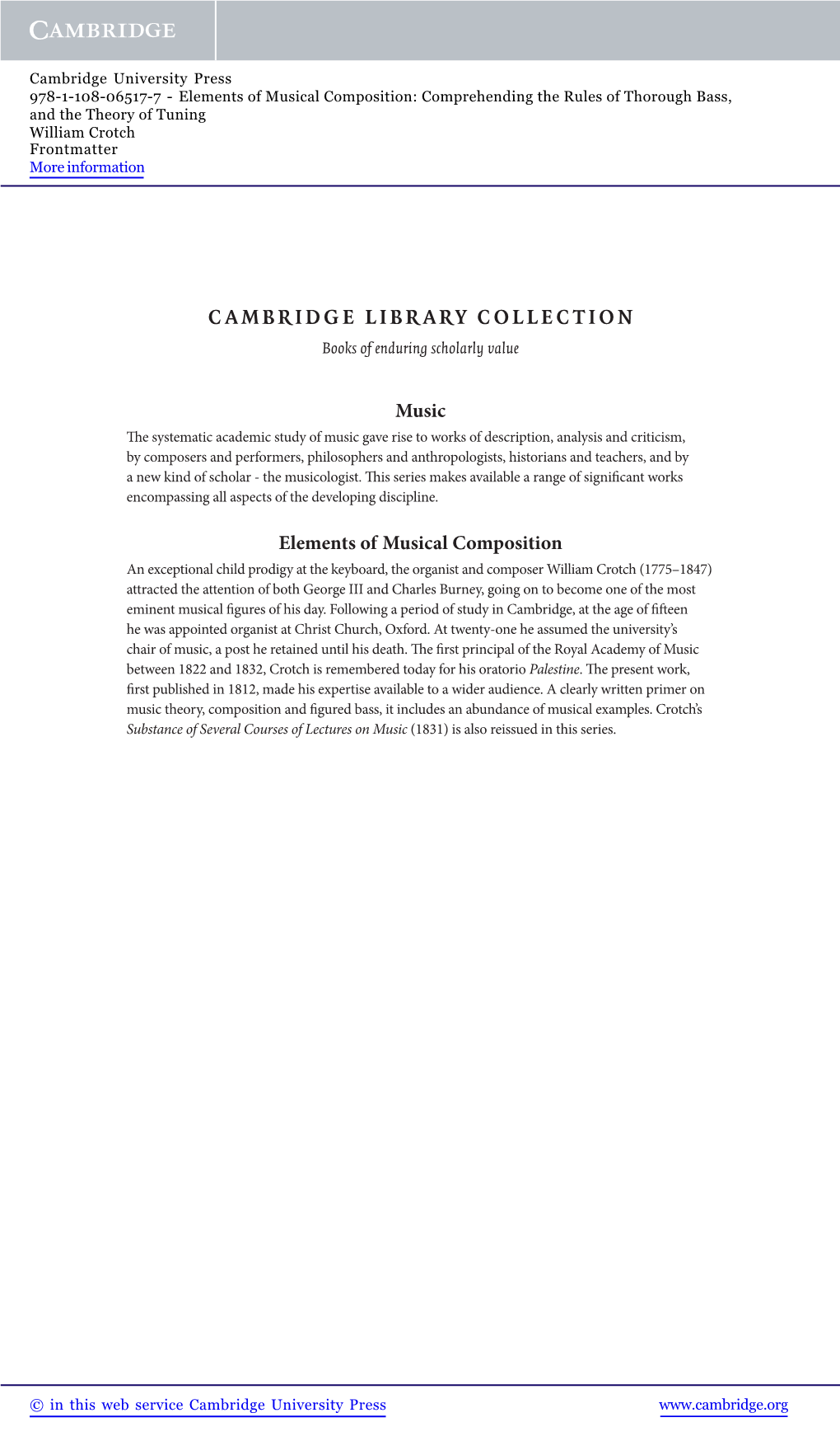 CAMBRIDGE LIBRARY COLLECTION Books of Enduring Scholarly Value