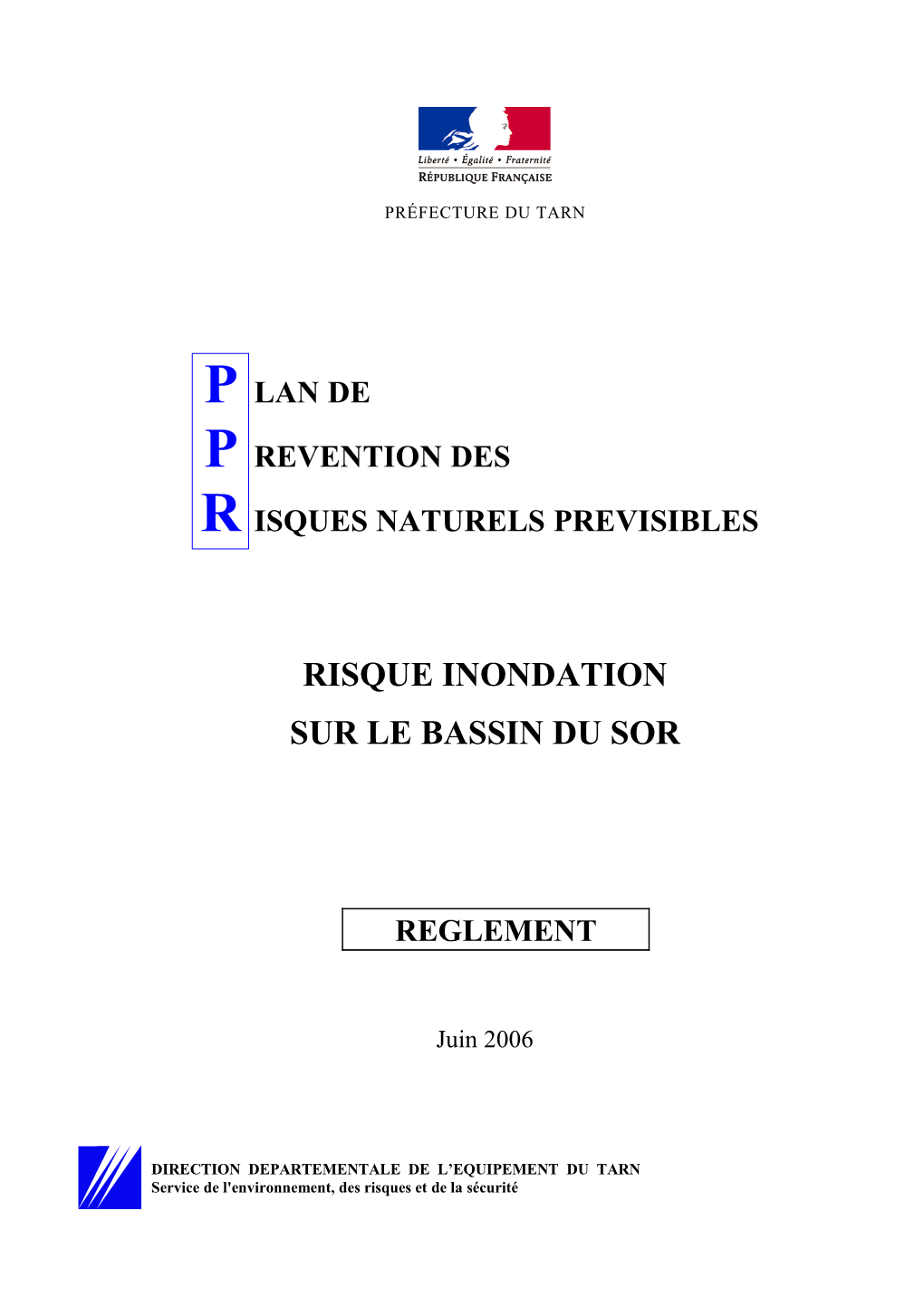 Règlement PPR Inondation Du Bassin Du