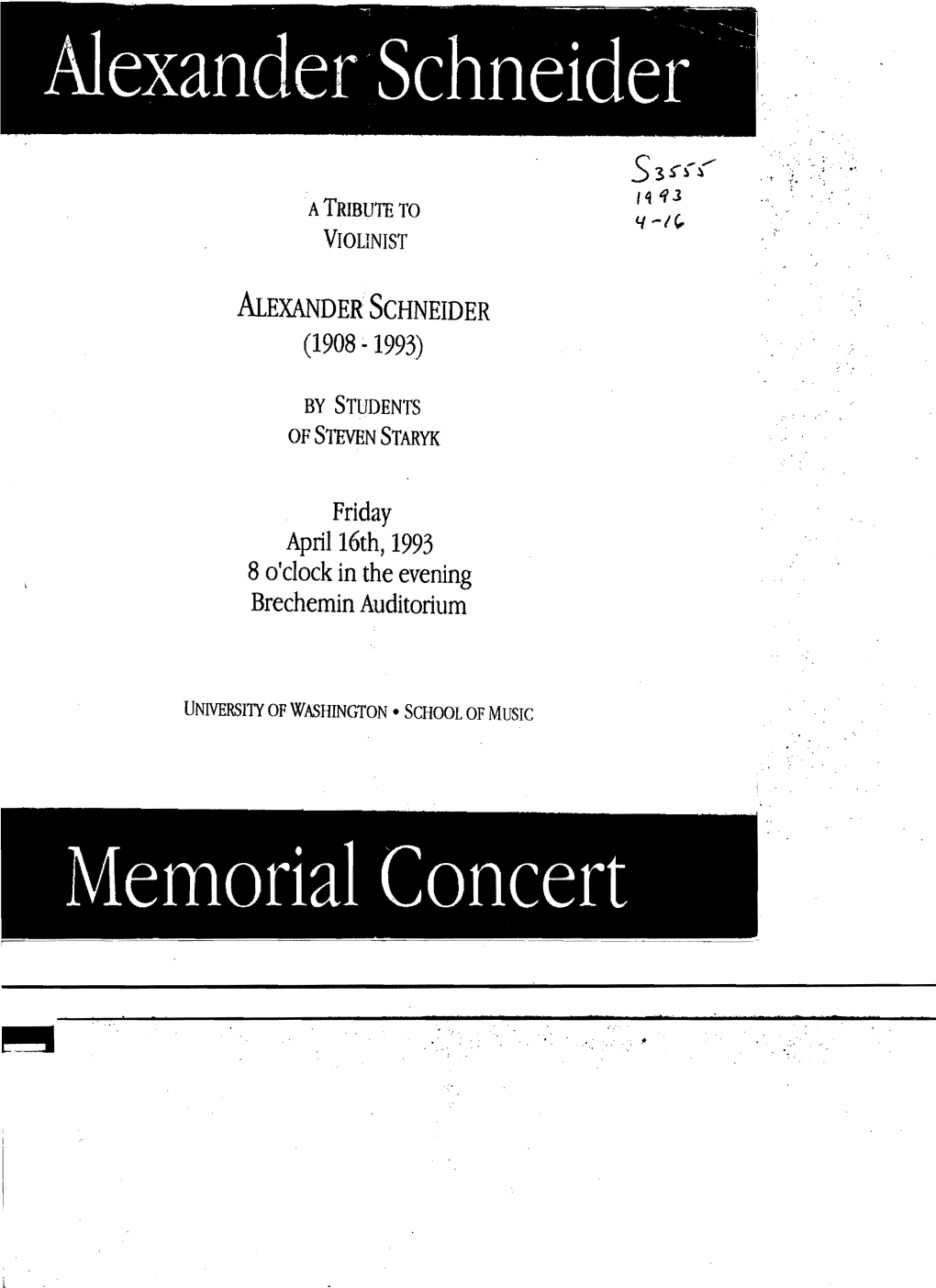 Memorial Concert