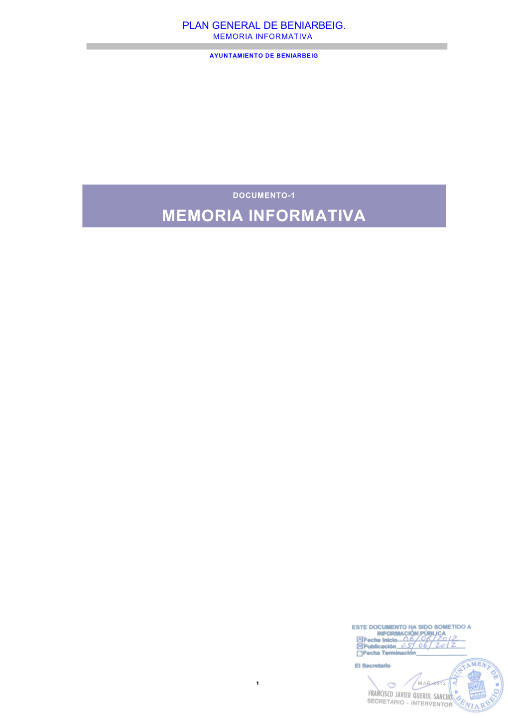 Memoria Informativa