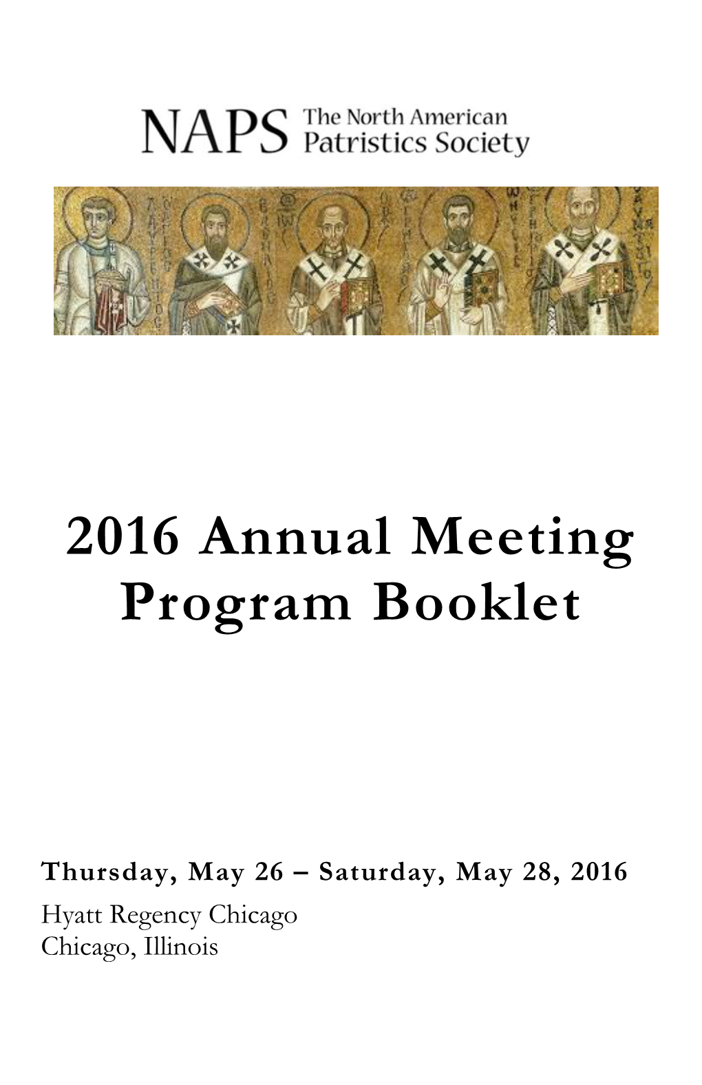 2016 Annual Meeting Program Booklet