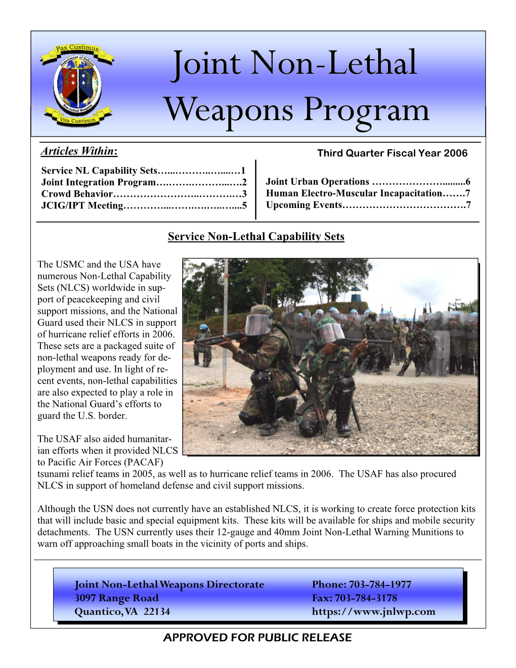 JNLWD Newsletter 14 Aug 06 Final