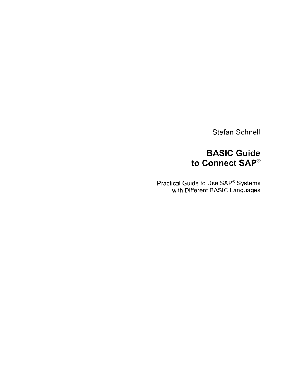 BASIC Guide to Connect SAP®