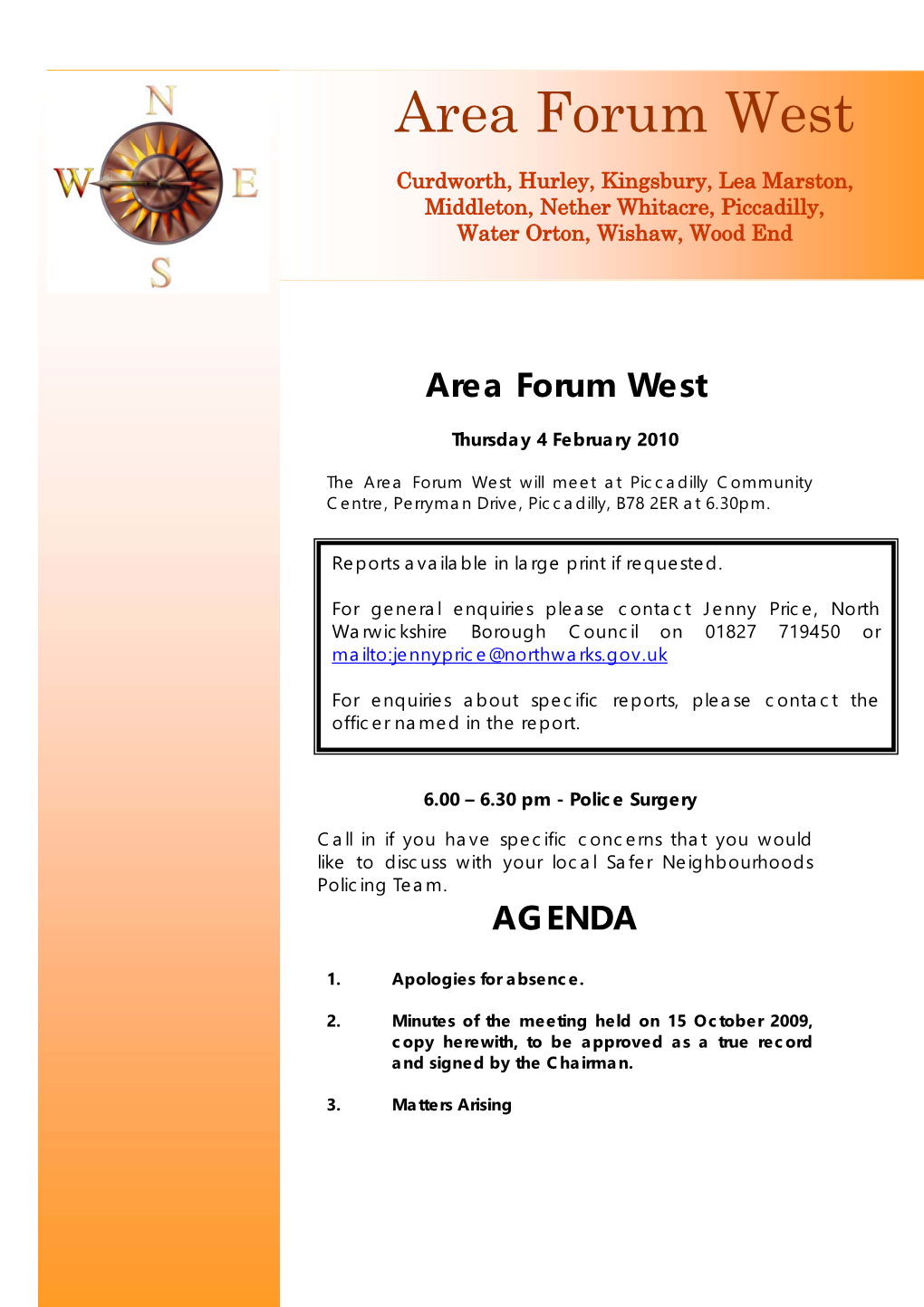 Area Forum West