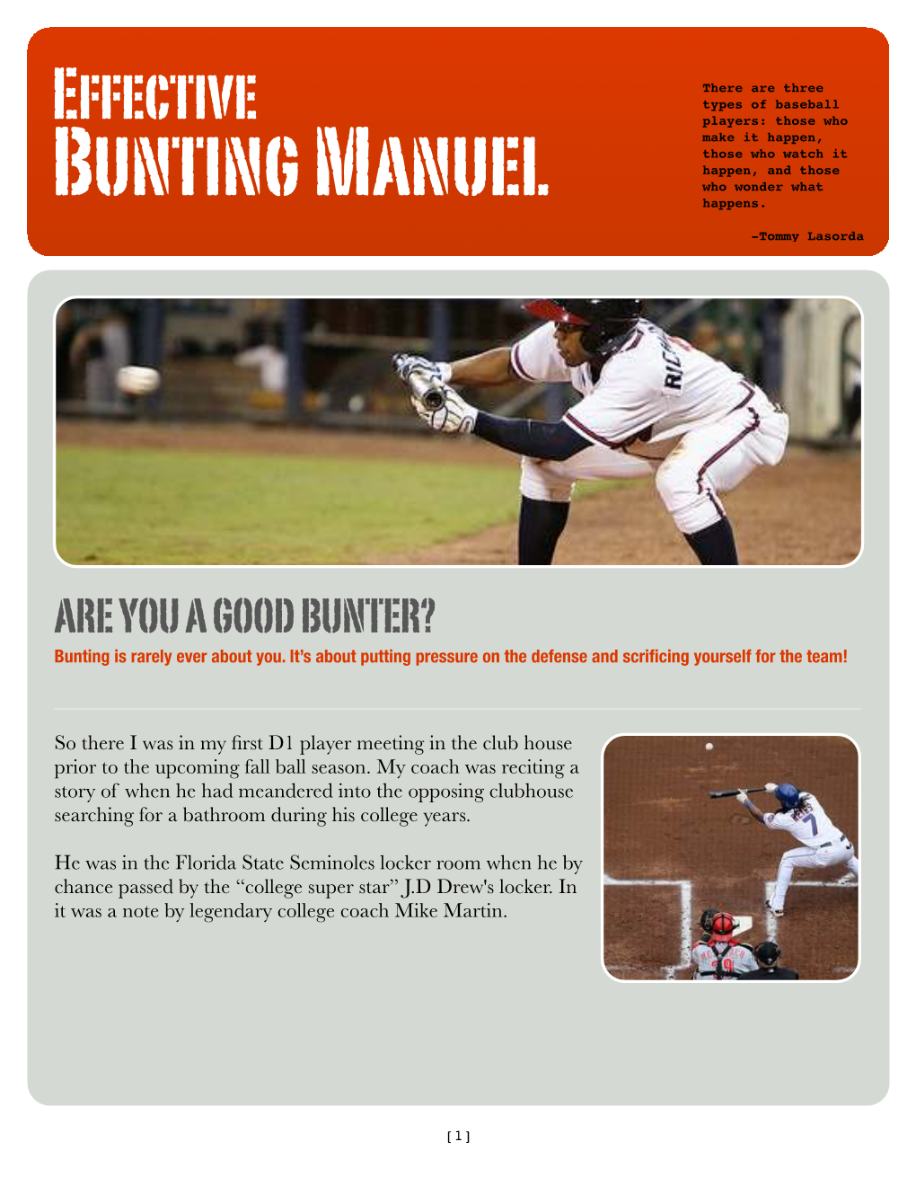 Effective Bunting Manuel