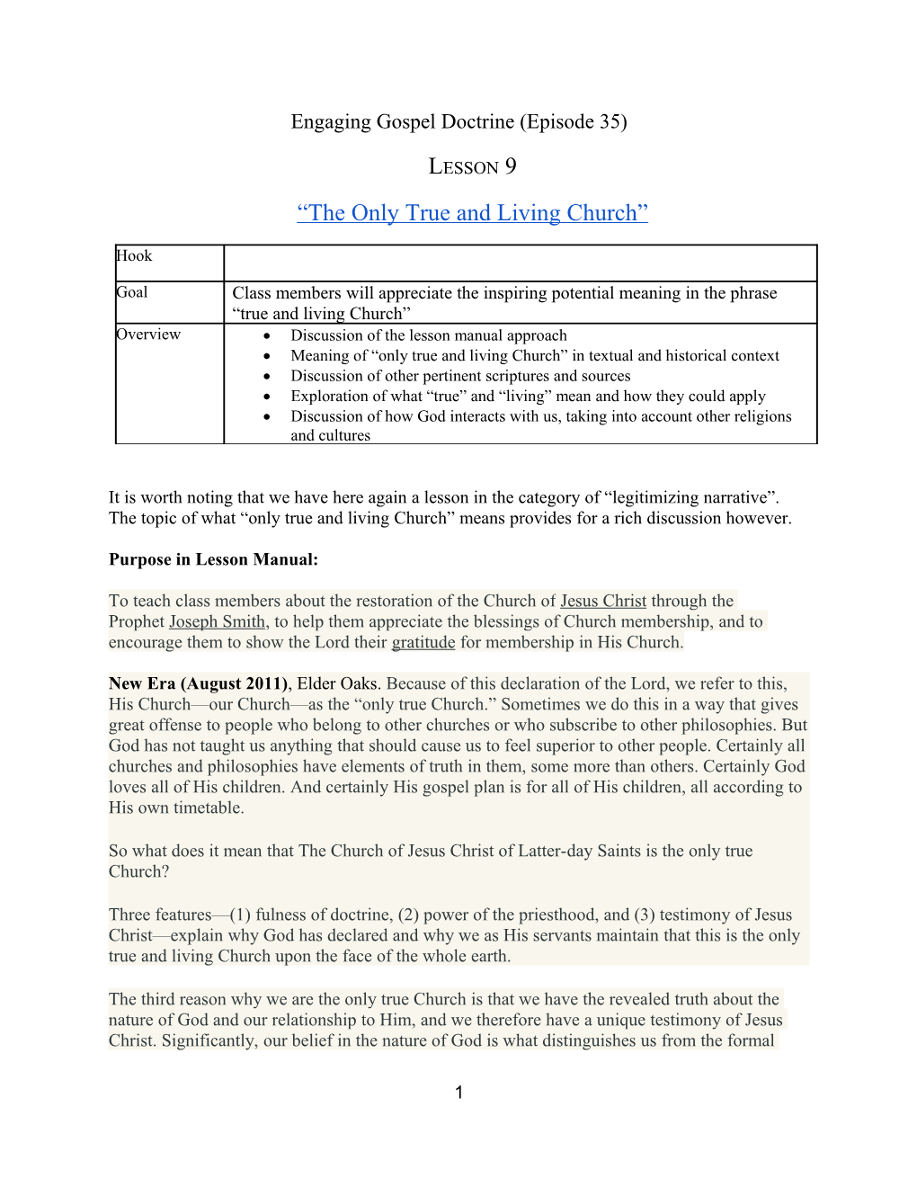 Engaging Gospel Doctrine (Episode 35)