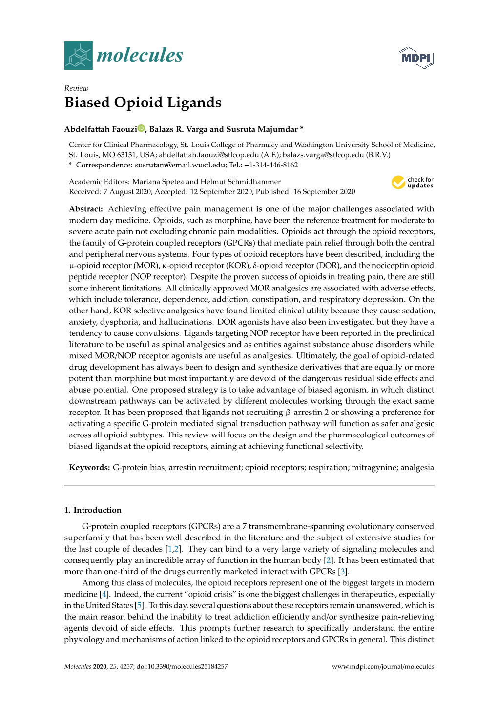 Biased Opioid Ligands