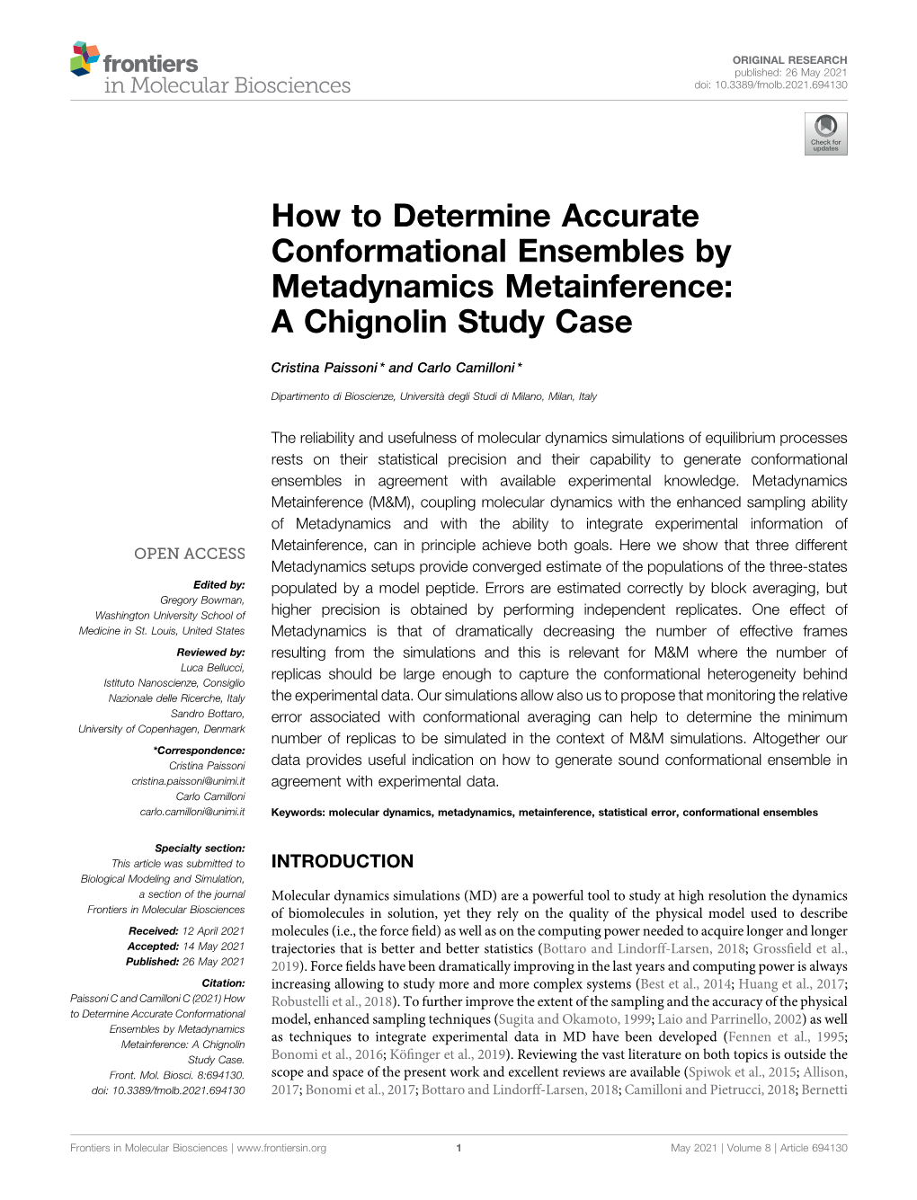 How to Determine Accurate Conformational Ensembles by Metadynamics Metainference: a Chignolin Study Case