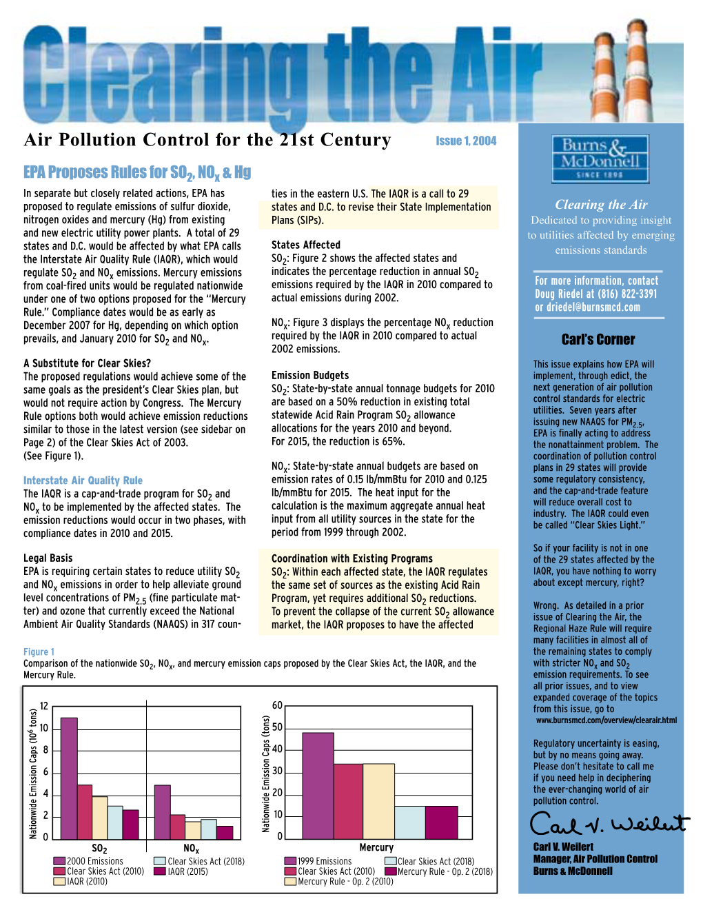 Air Pollution Control for the 21St Century Issue 1, 2004