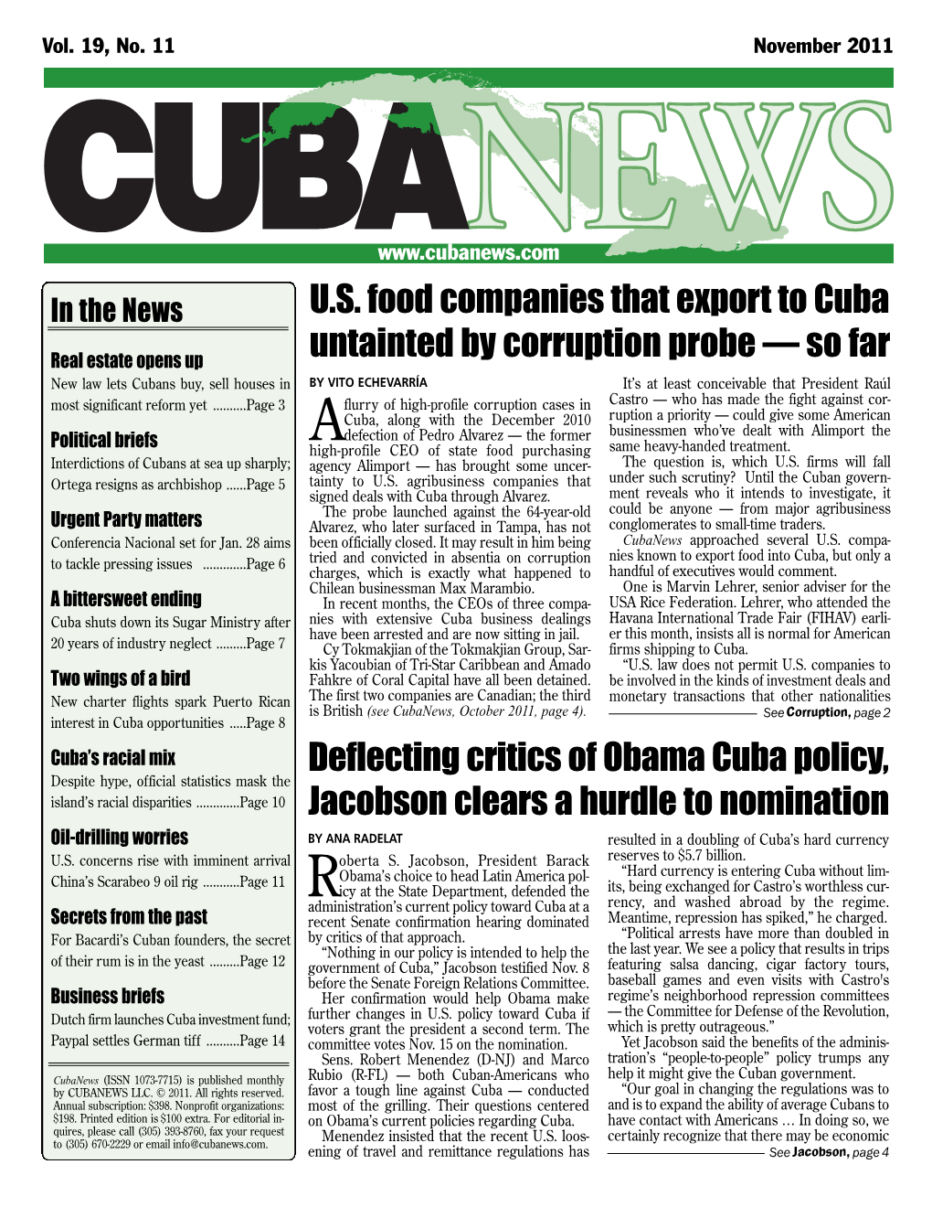 Deflecting Critics of Obama Cuba Policy, Jacobson Clears a Hurdle To