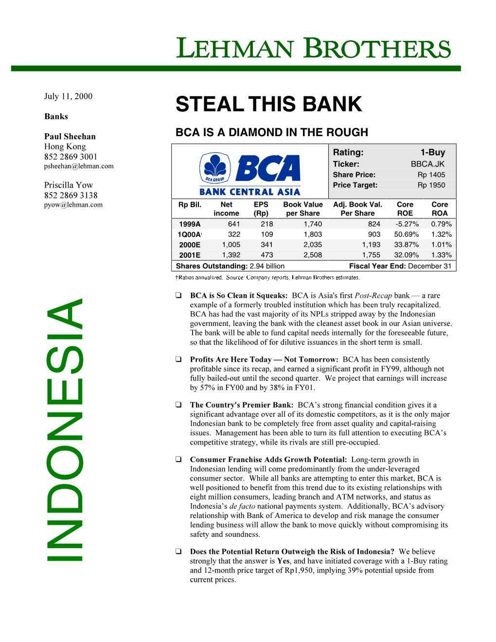 BCA: Steal This Bank