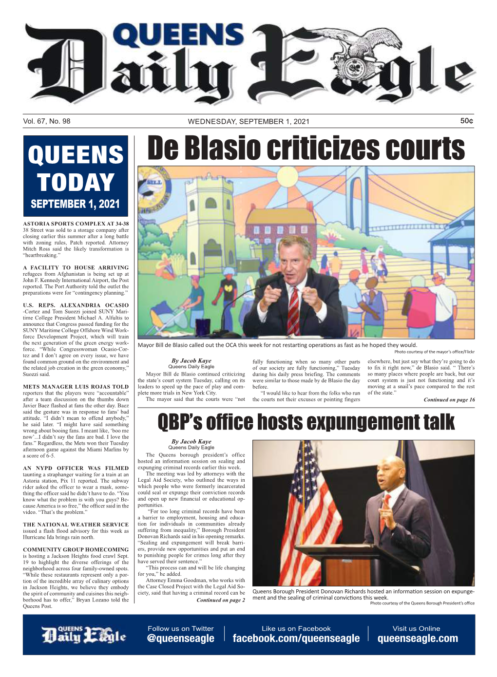 LIGHTS out De Blasio Criticizes Courts