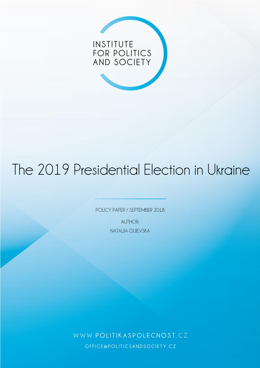 The 2019 Presidential Election in Ukraine