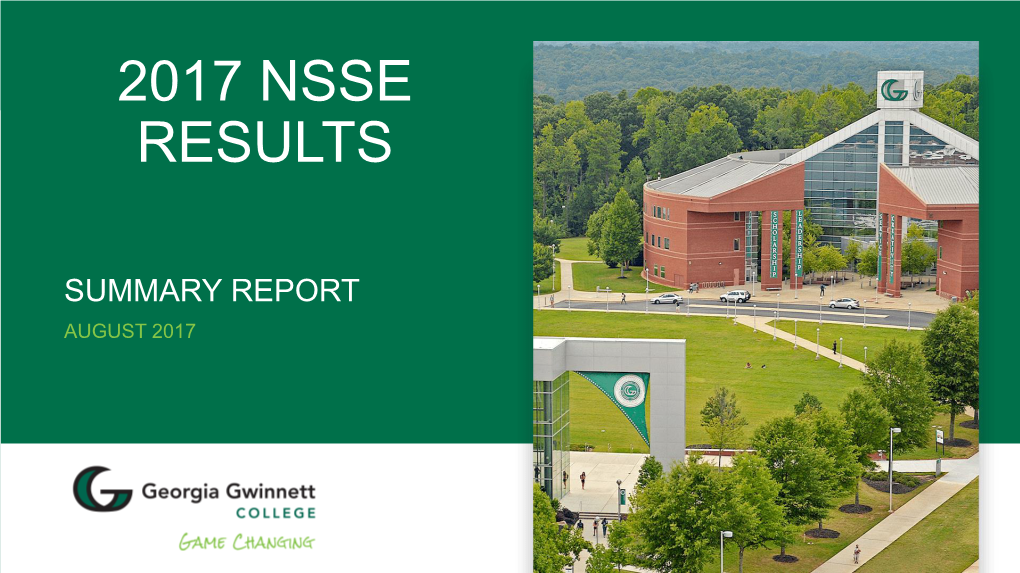 2017 Nsse Results