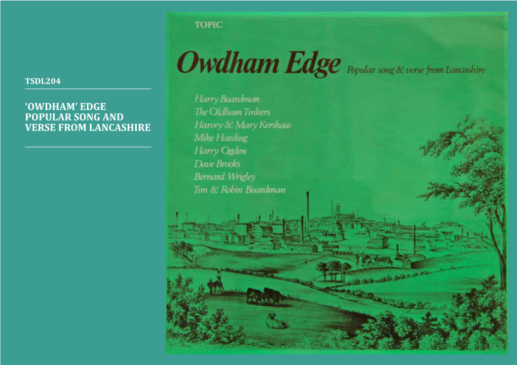 'Owdham' Edge Popular Song and Verse from Lancashire