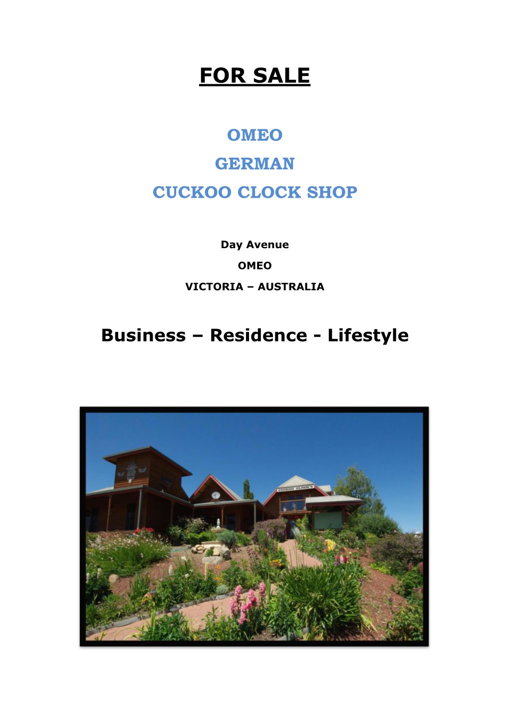 For Sale Omeo German Cuckoo Clock Shop