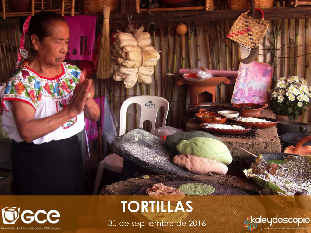 TORTILLAS 30 De Septiembre De 2016 ÍNDICE