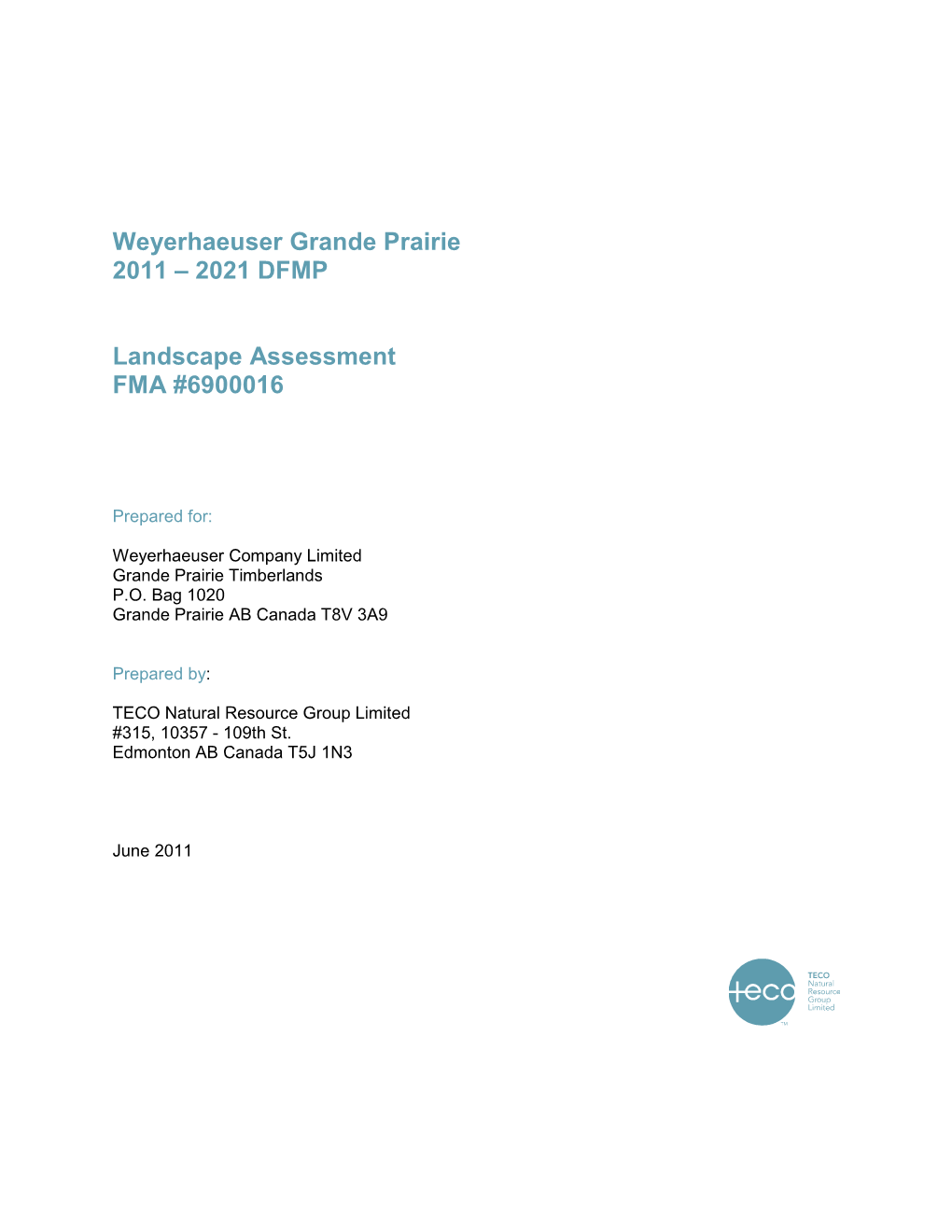 WGP Landscape Assessment