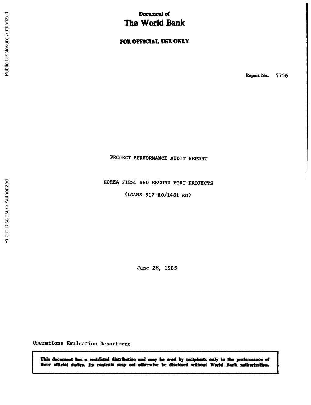 World Bank Document