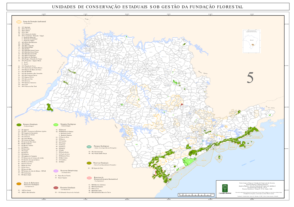 Unidades De Conservação Estaduais Sob Gestão Da Fundação Florestal