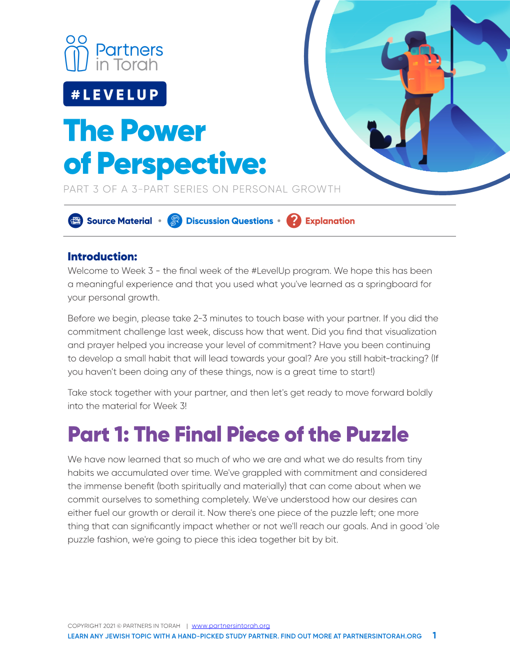 The Power of Perspective: PART 3 of a 3-PART SERIES on PERSONAL GROWTH