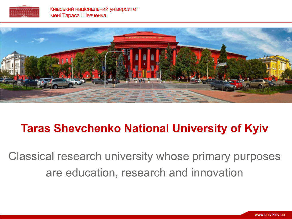 Taras Shevchenko National University of Kyiv