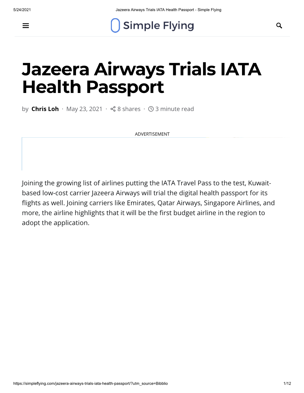 Jazeera Airways Trials IATA Health Passport - Simple Flying