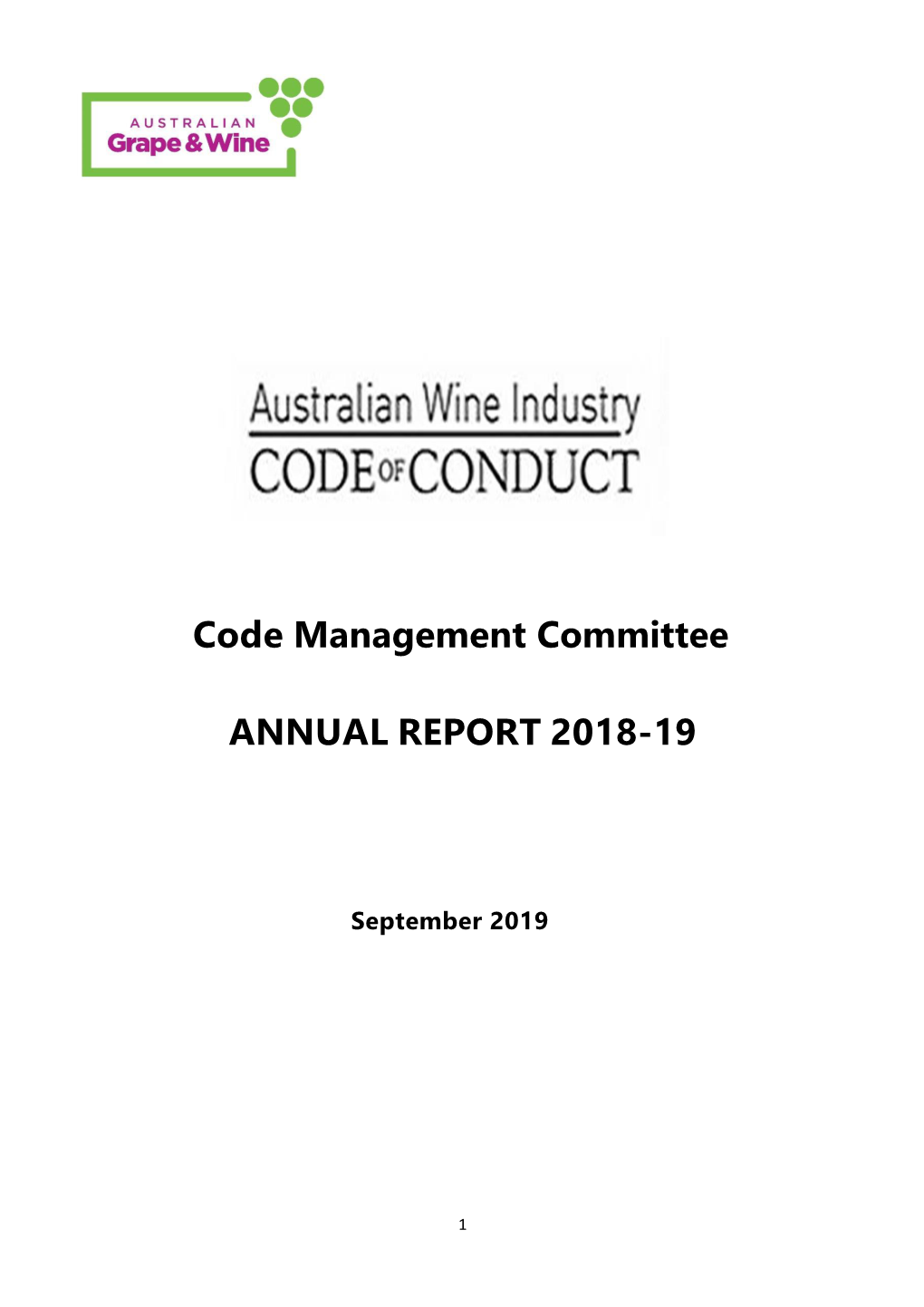 Code Management Committee ANNUAL REPORT 2018-19