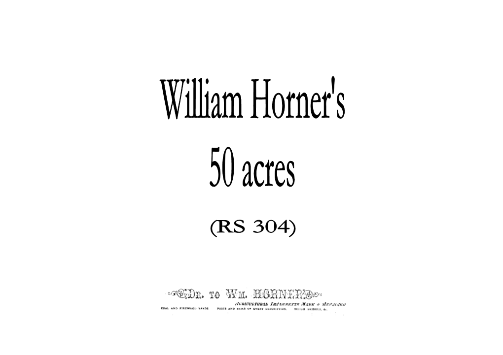 William Horner's 50 Acres