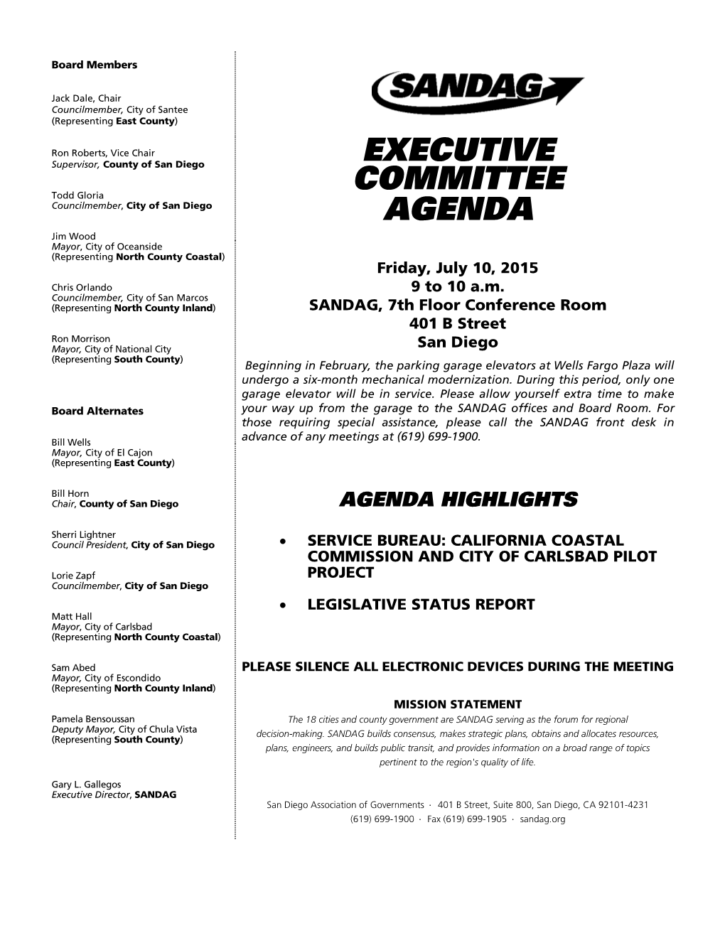 Agenda and Meeting Notice