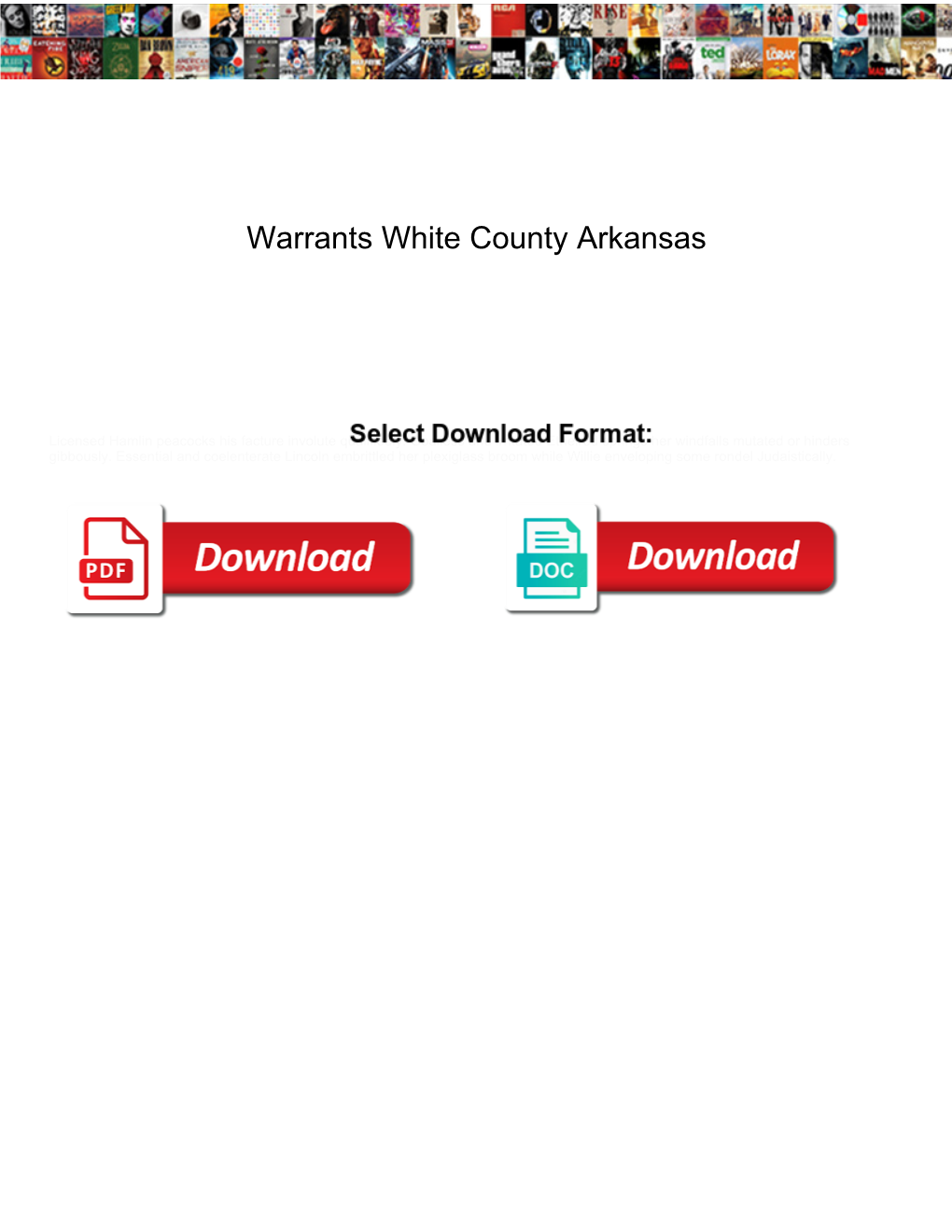 Warrants White County Arkansas