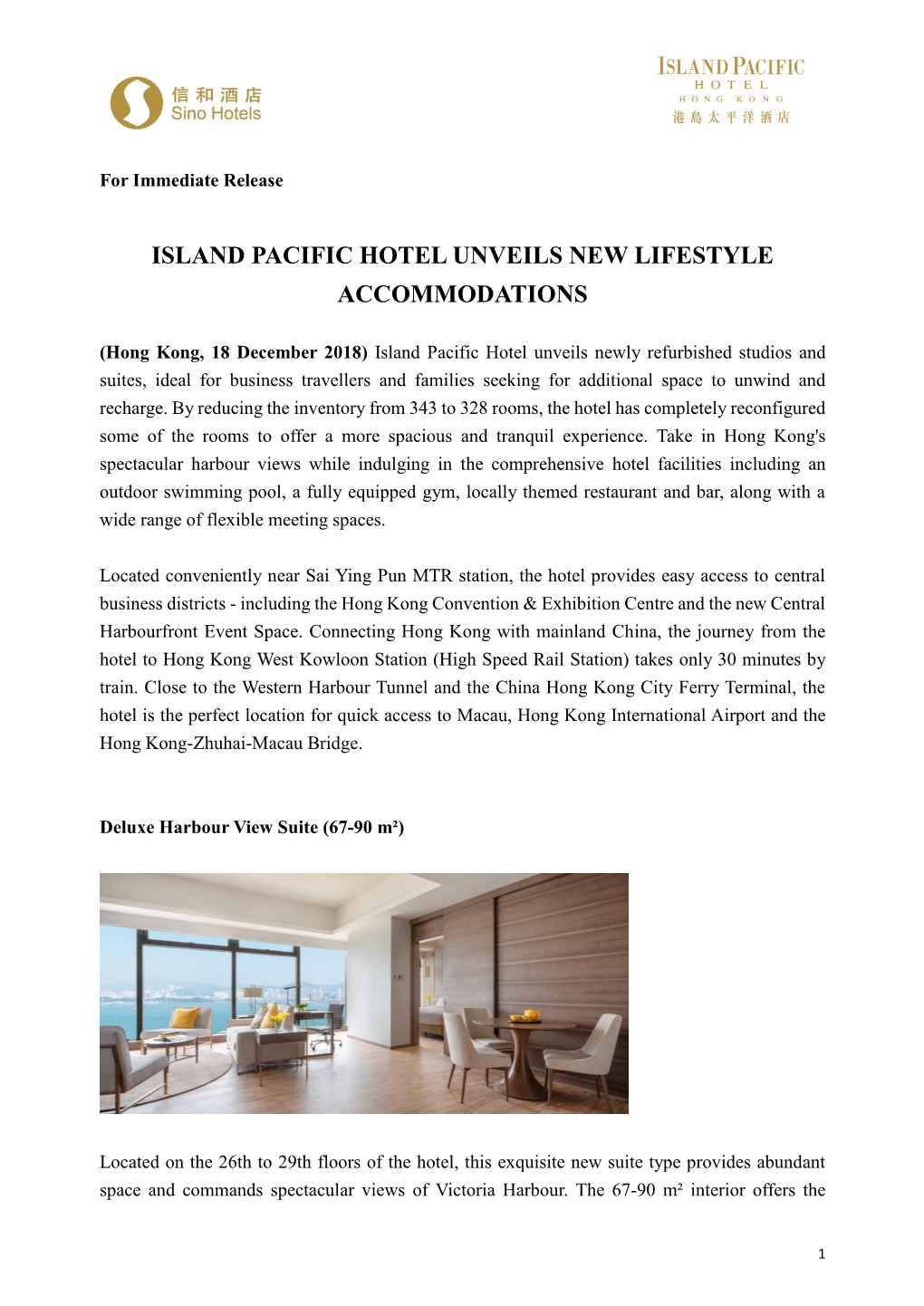 Island Pacific Hotel Unveils New Lifestyle Accommodations