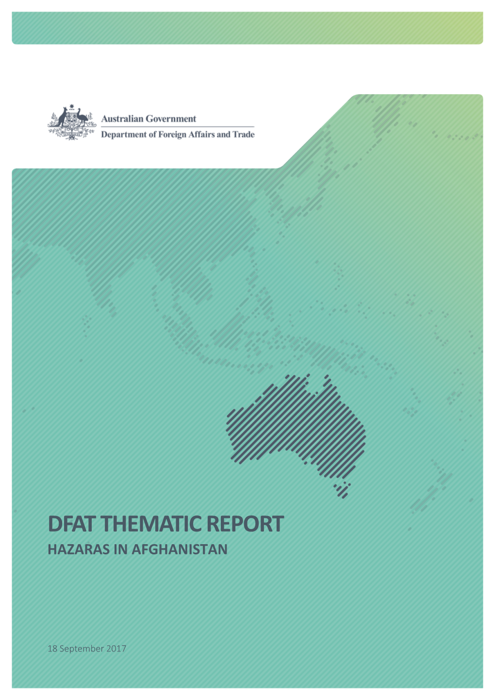 Dfat Thematic Report Hazaras in Afghanistan