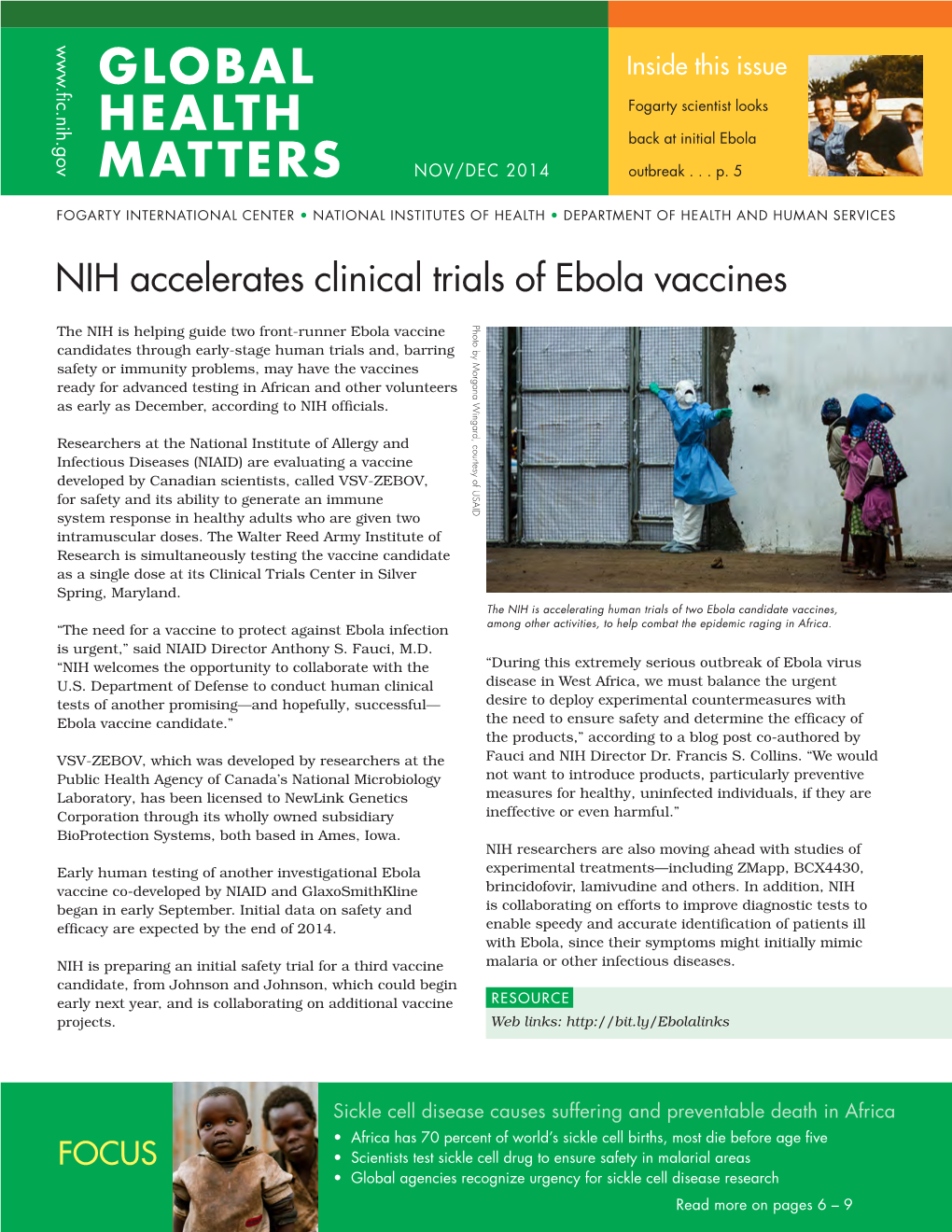 Global Health Matters Newsletter Nov Dec 2014