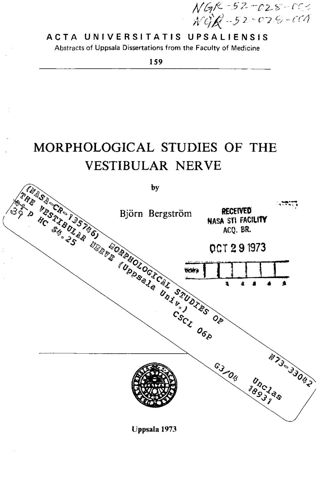 Morphological Studies of the Vestibular Nerve