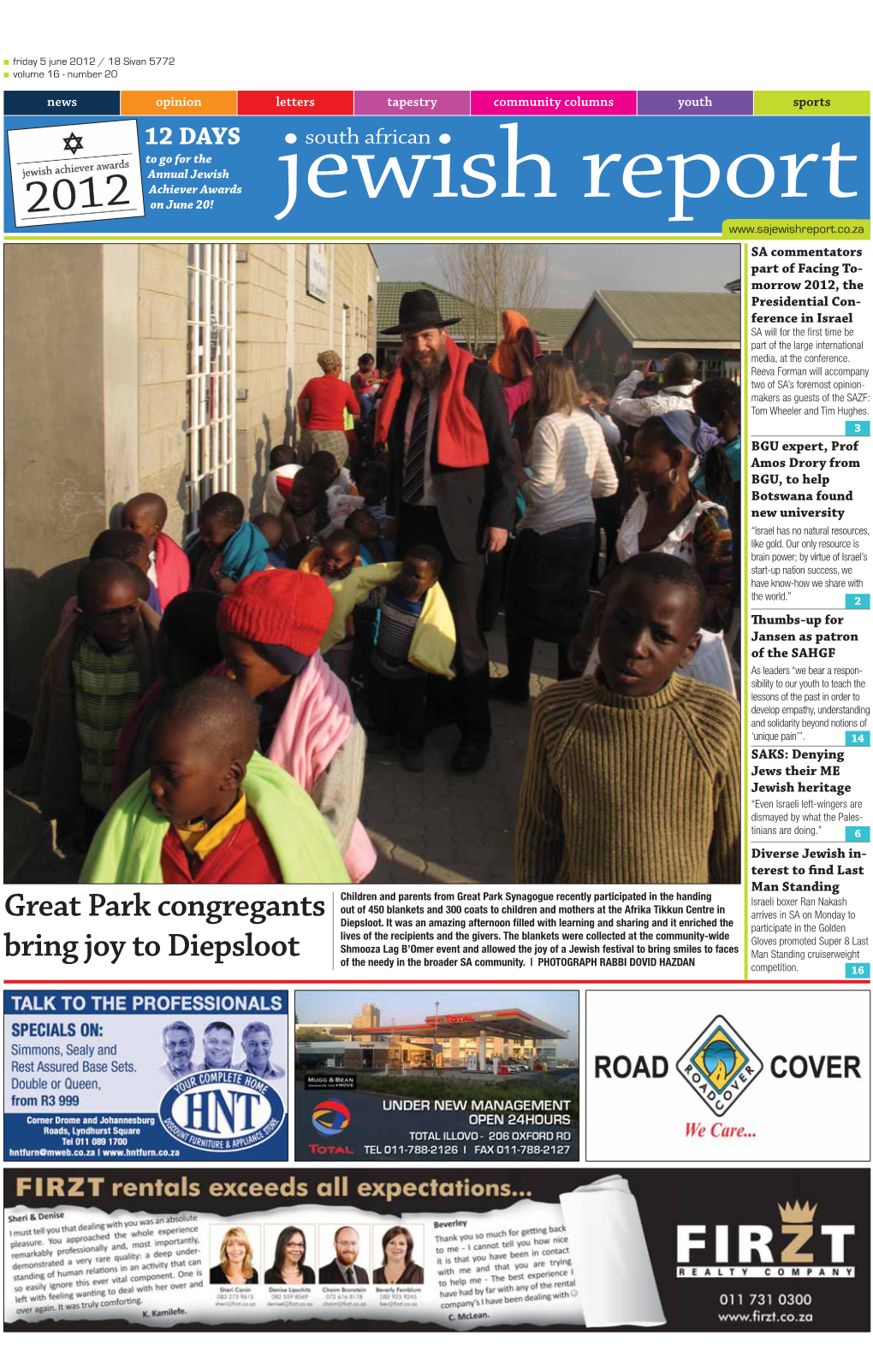 Great Park Congregants Bring Joy to Diepsloot