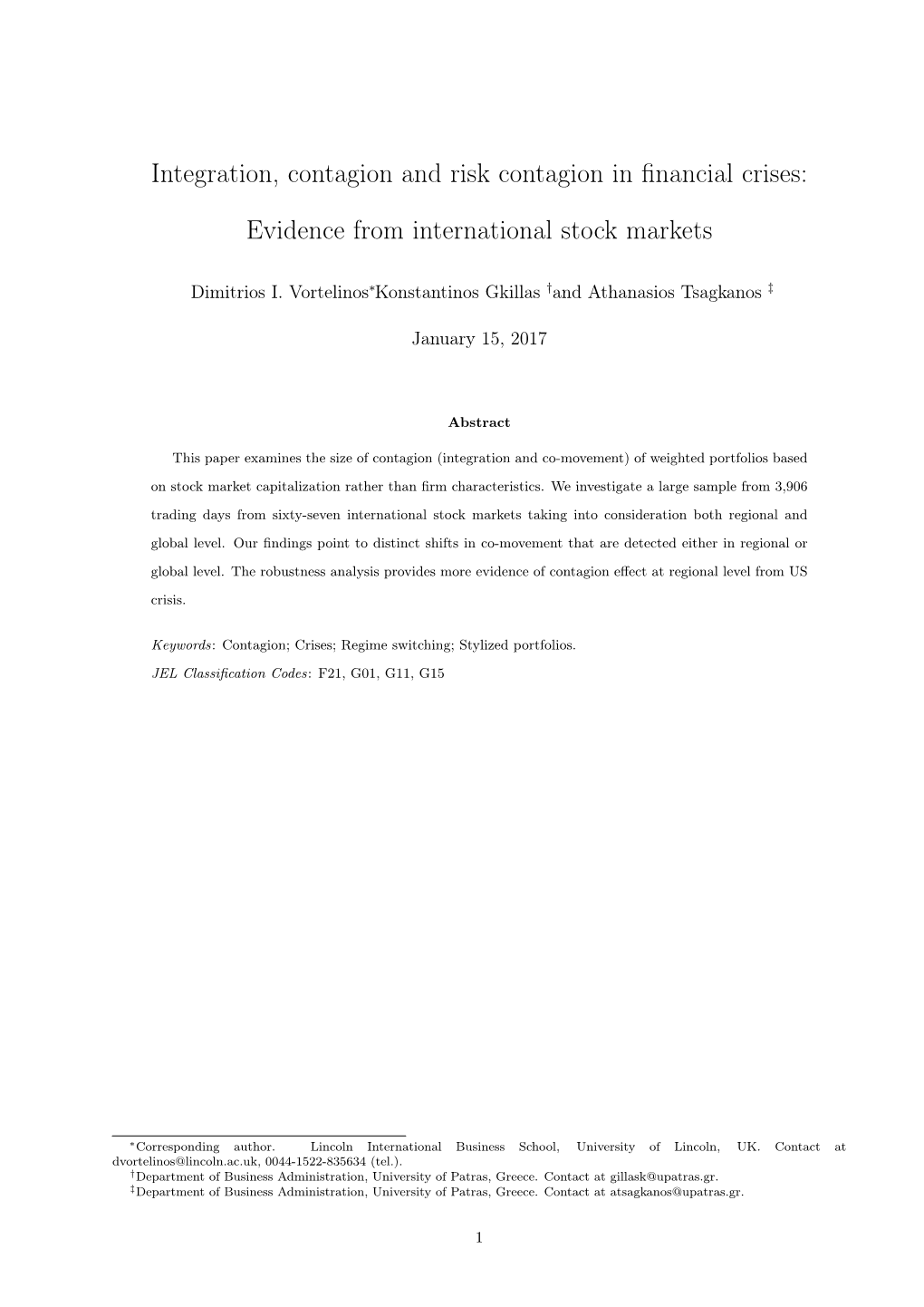 Integration, Contagion and Risk Contagion in Financial Crises