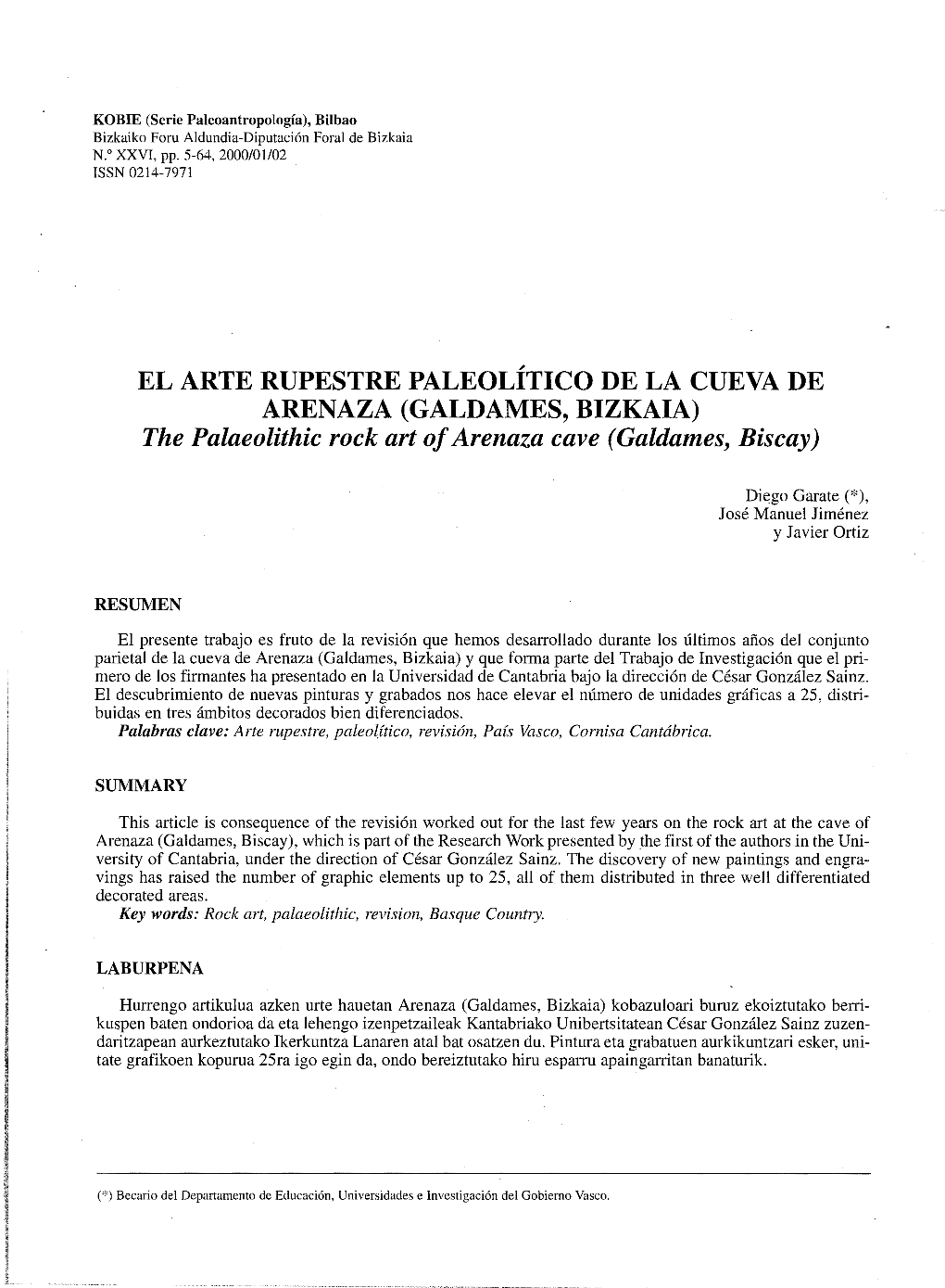 Arte Rupestre Paleolítico De La Cueva De Arenaza (Galdames)