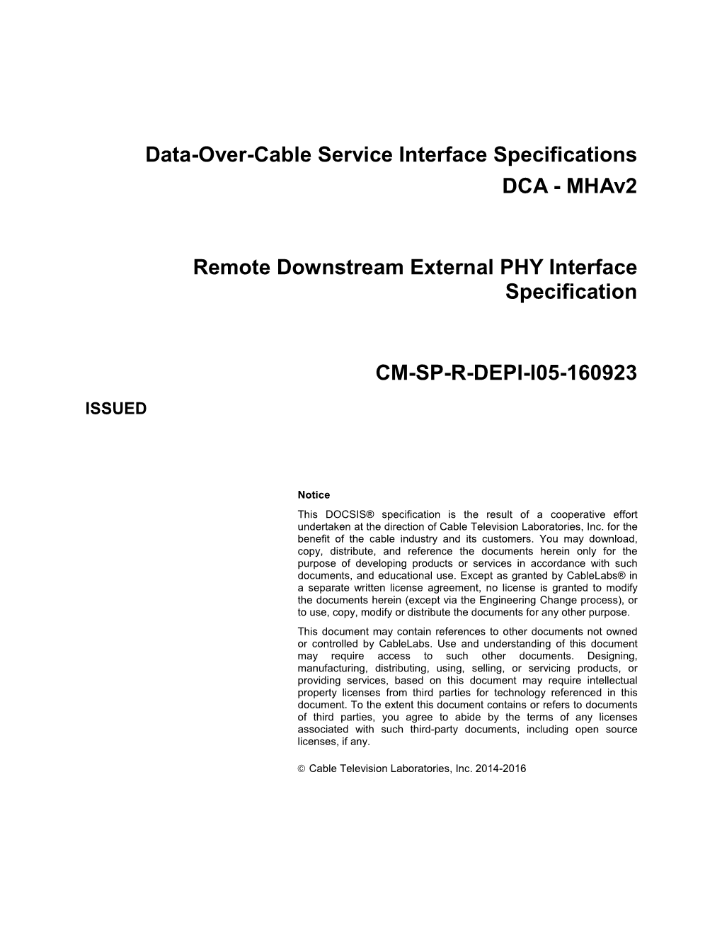 DOCSIS DEPI Specification