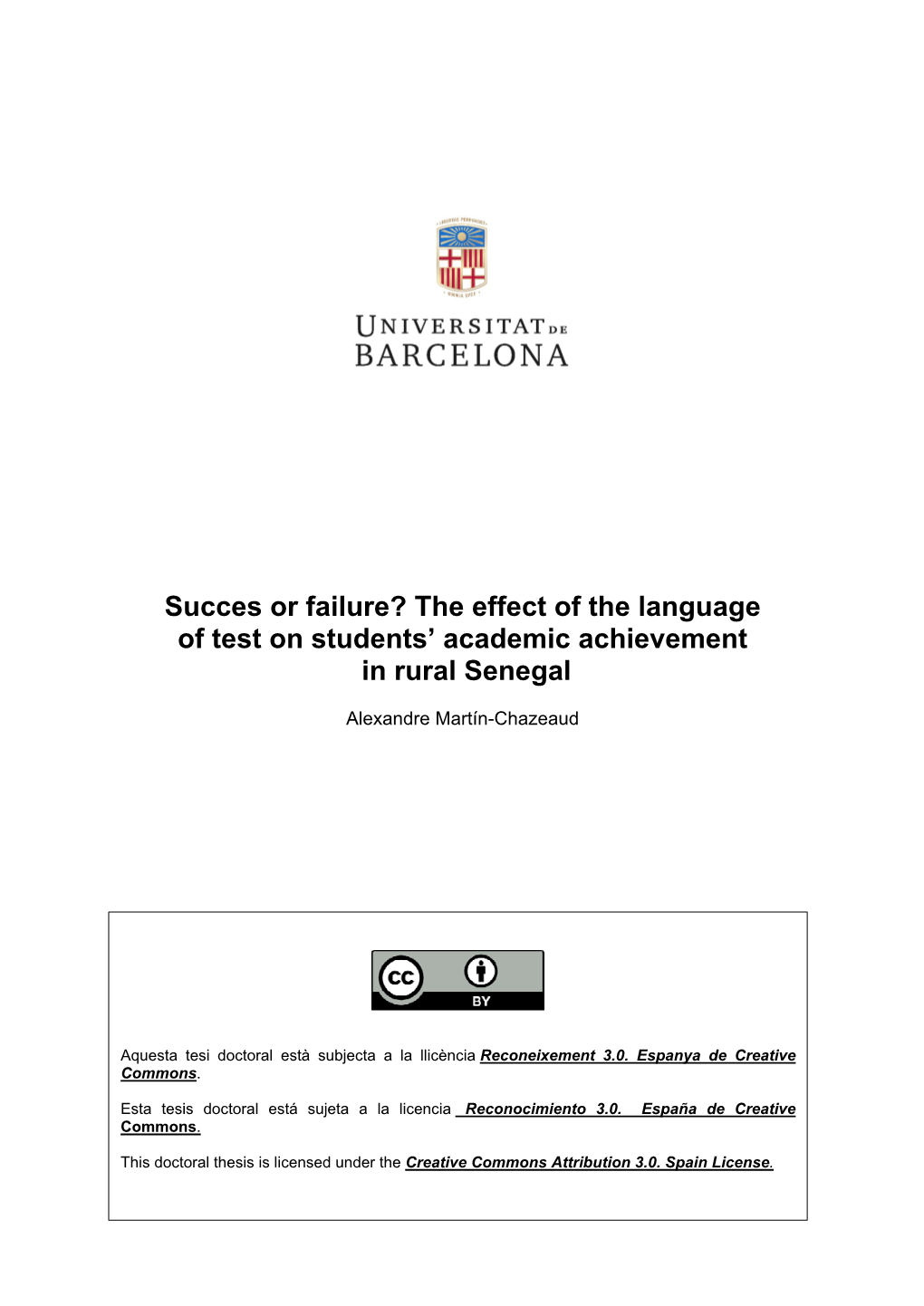 The Effect of the Language of Test on Students' Academic Achievement In