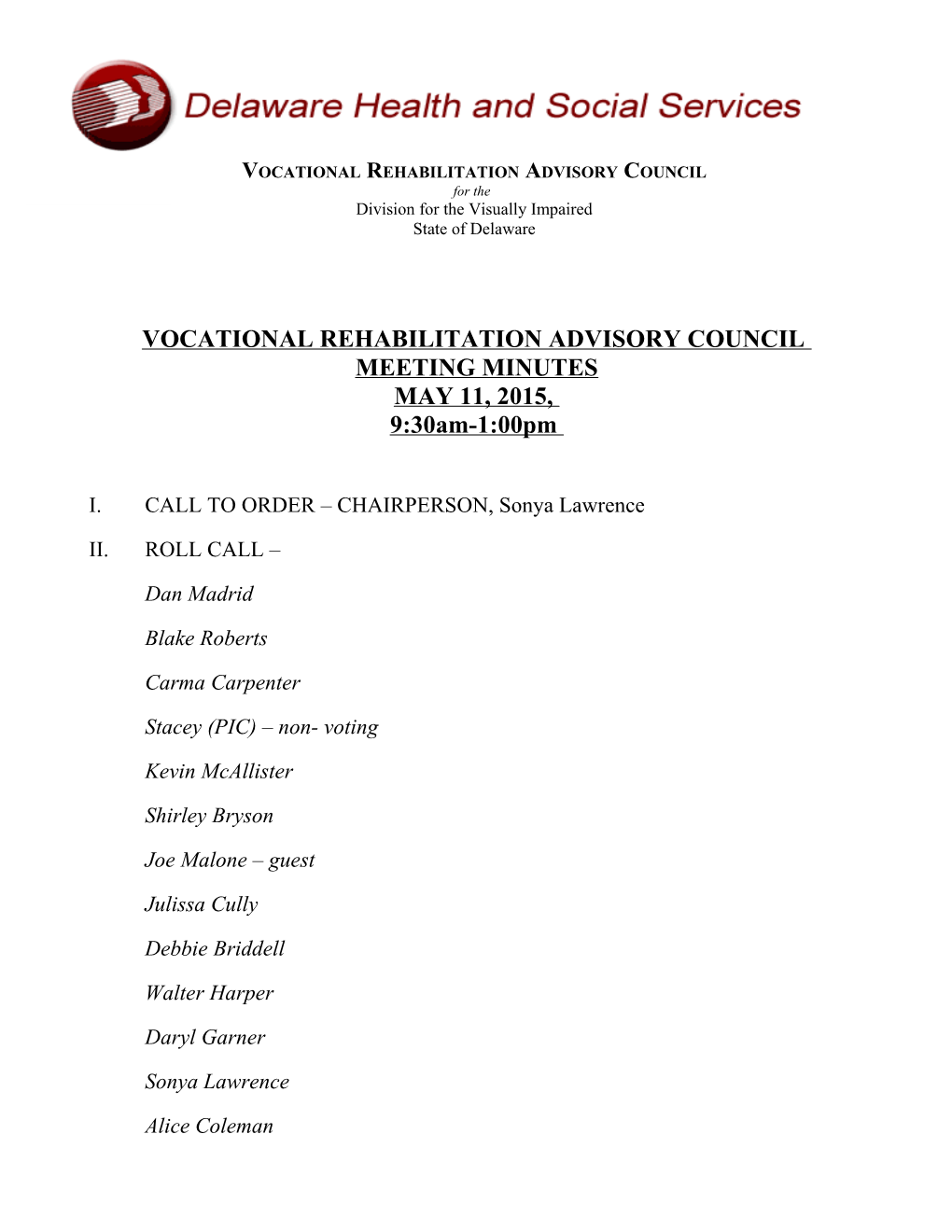 Vocational Rehabilitation Advisory Council