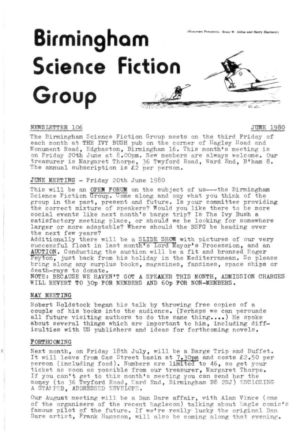 Birmingham Science Fiction Group Newsletter