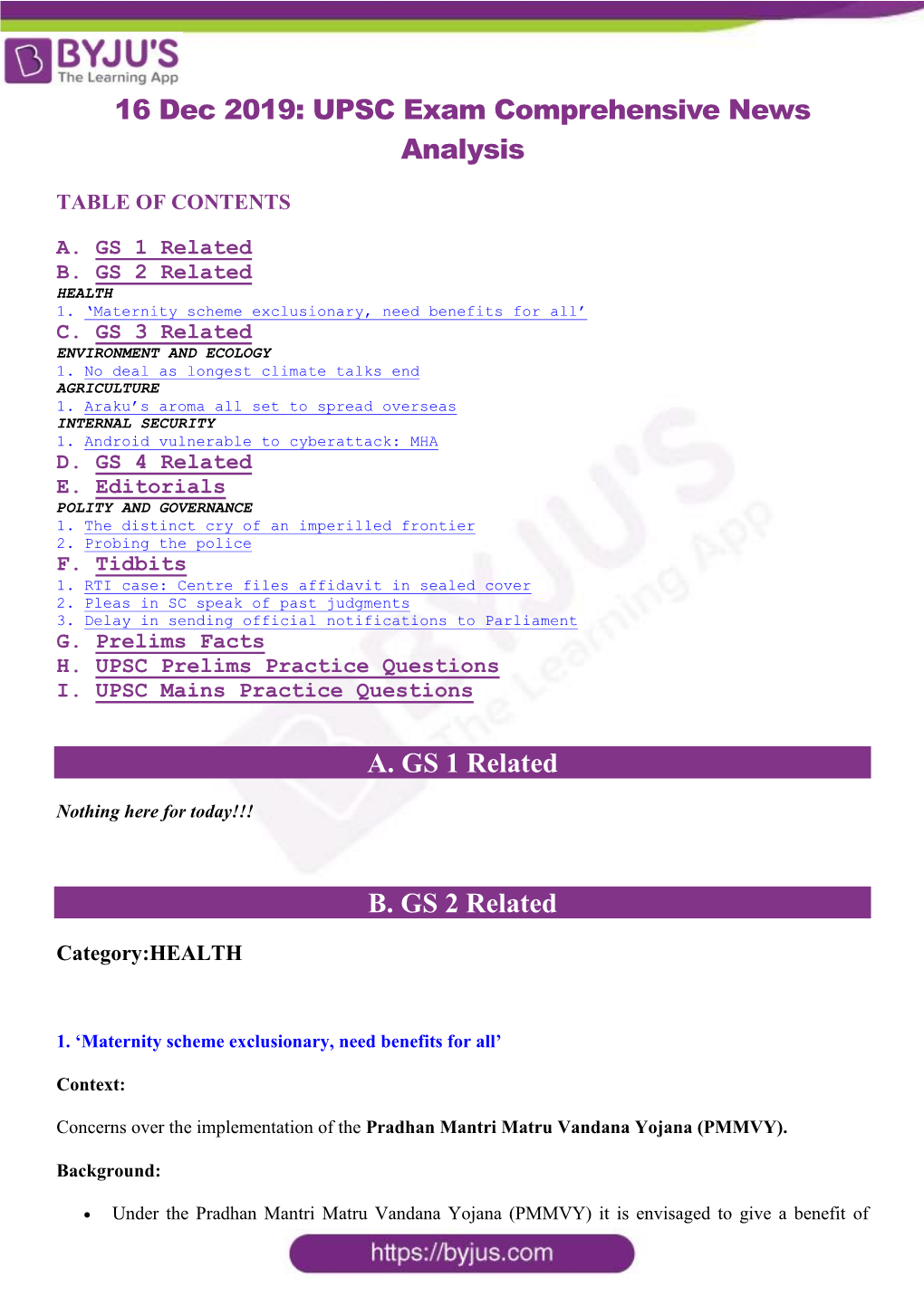 16 Dec 2019: UPSC Exam Comprehensive News Analysis