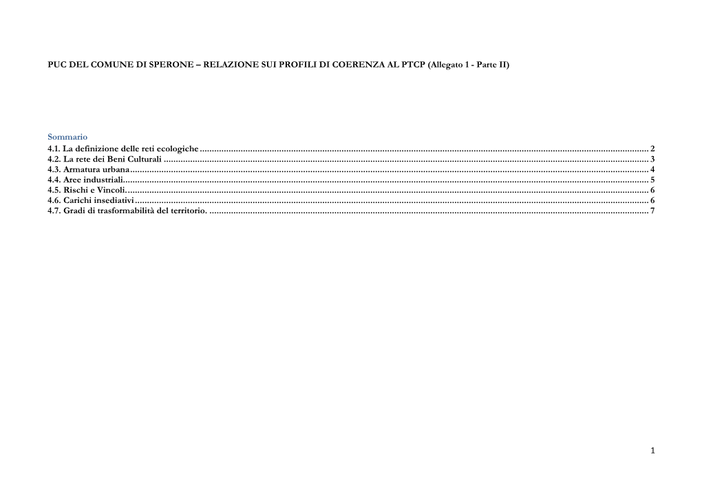1 Puc Del Comune Di Sperone – Relazione