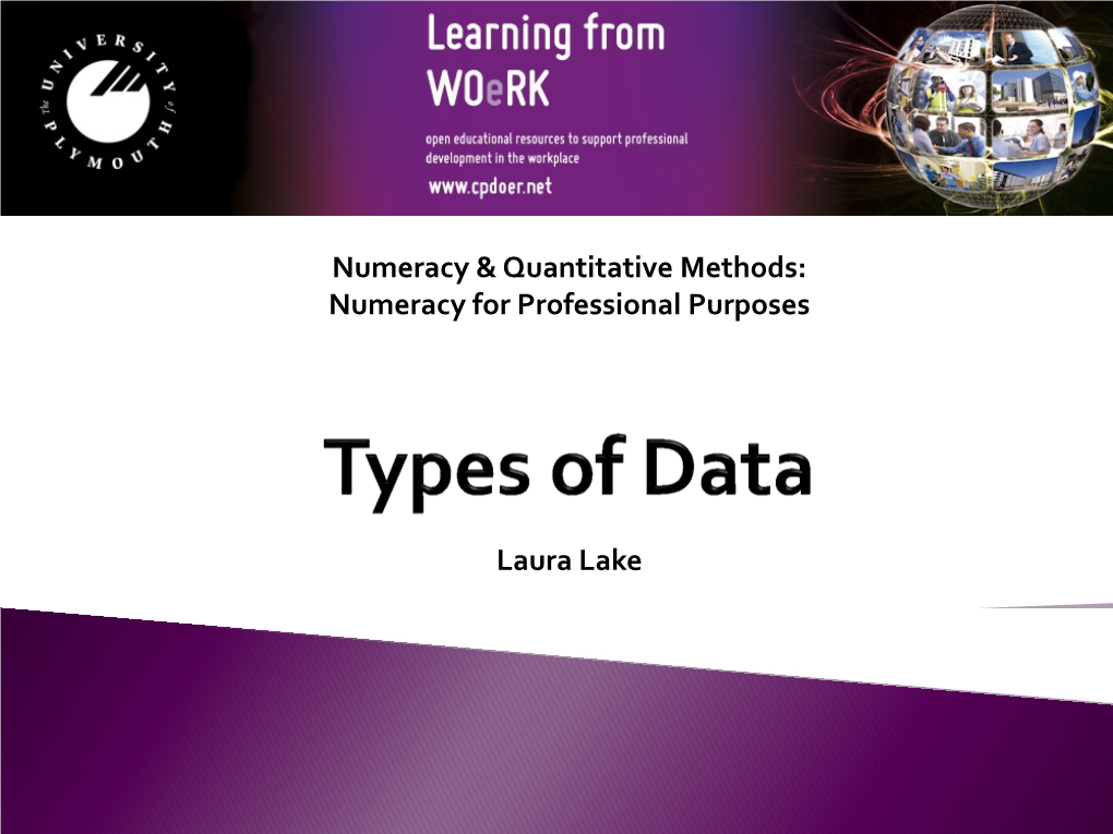 Types of Data Or Levels of Measurement: 1